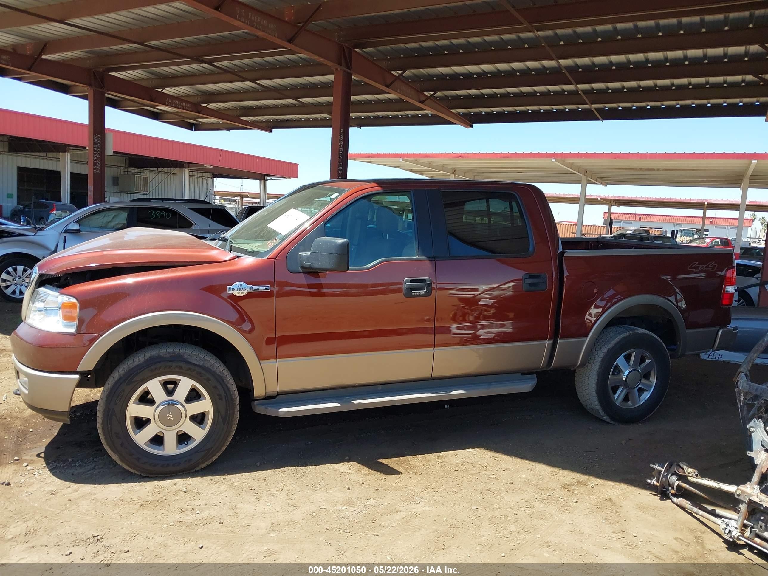 2005 Ford F-150 Fx4/lariat/xlt Red vin: 1FTPW14505KE05151