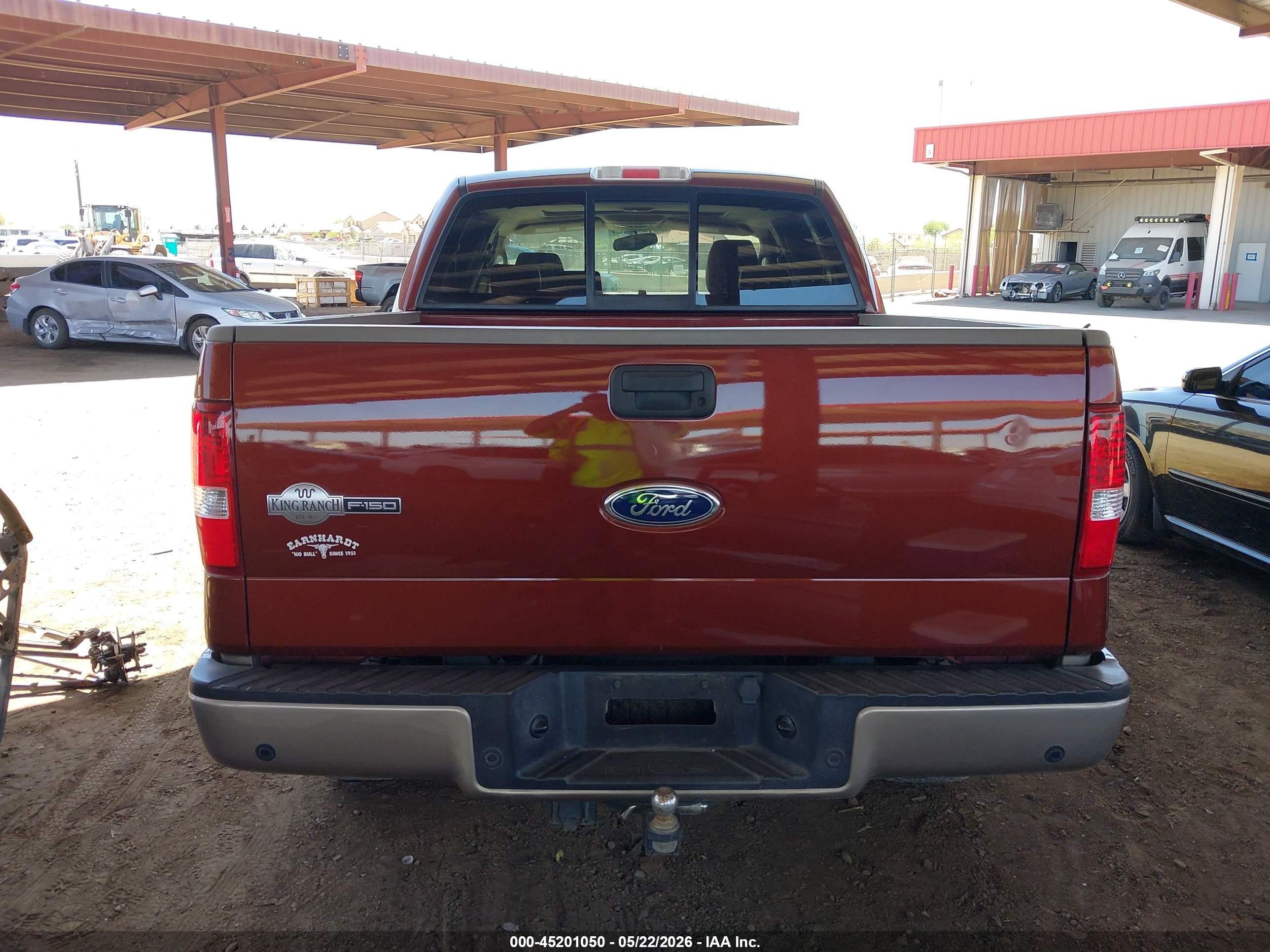 2005 Ford F-150 Fx4/lariat/xlt Red vin: 1FTPW14505KE05151