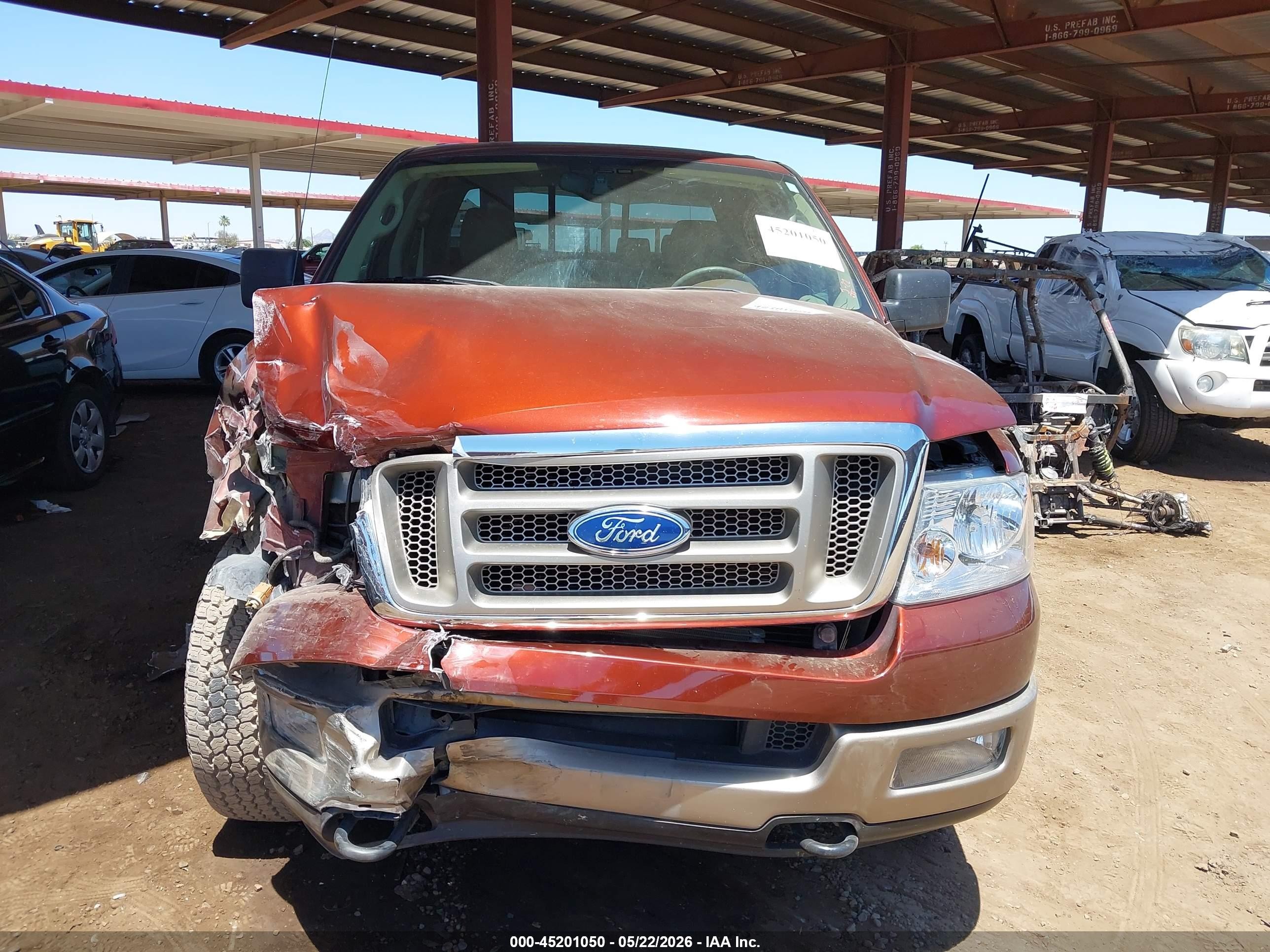 2005 Ford F-150 Fx4/lariat/xlt Red vin: 1FTPW14505KE05151
