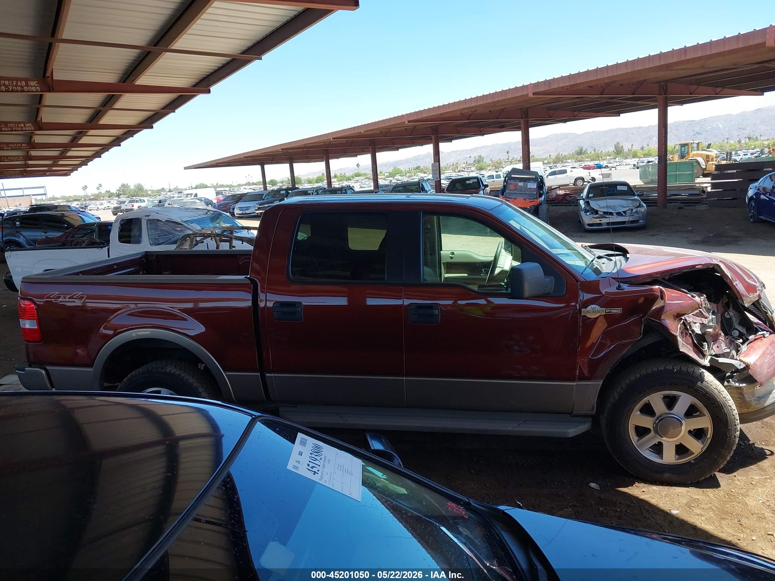 2005 Ford F-150 Fx4/lariat/xlt Red vin: 1FTPW14505KE05151