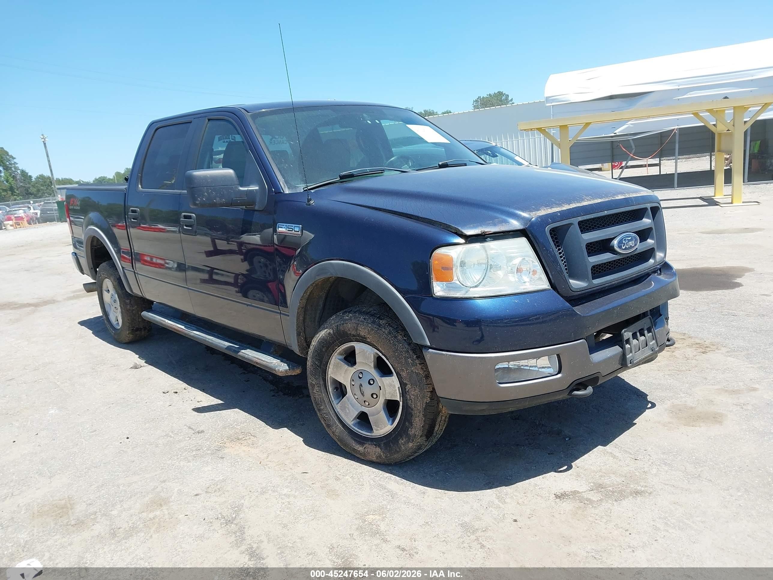 2005 Ford F-150 Fx4/lariat/xlt Blue vin: 1FTPW14505KE94140