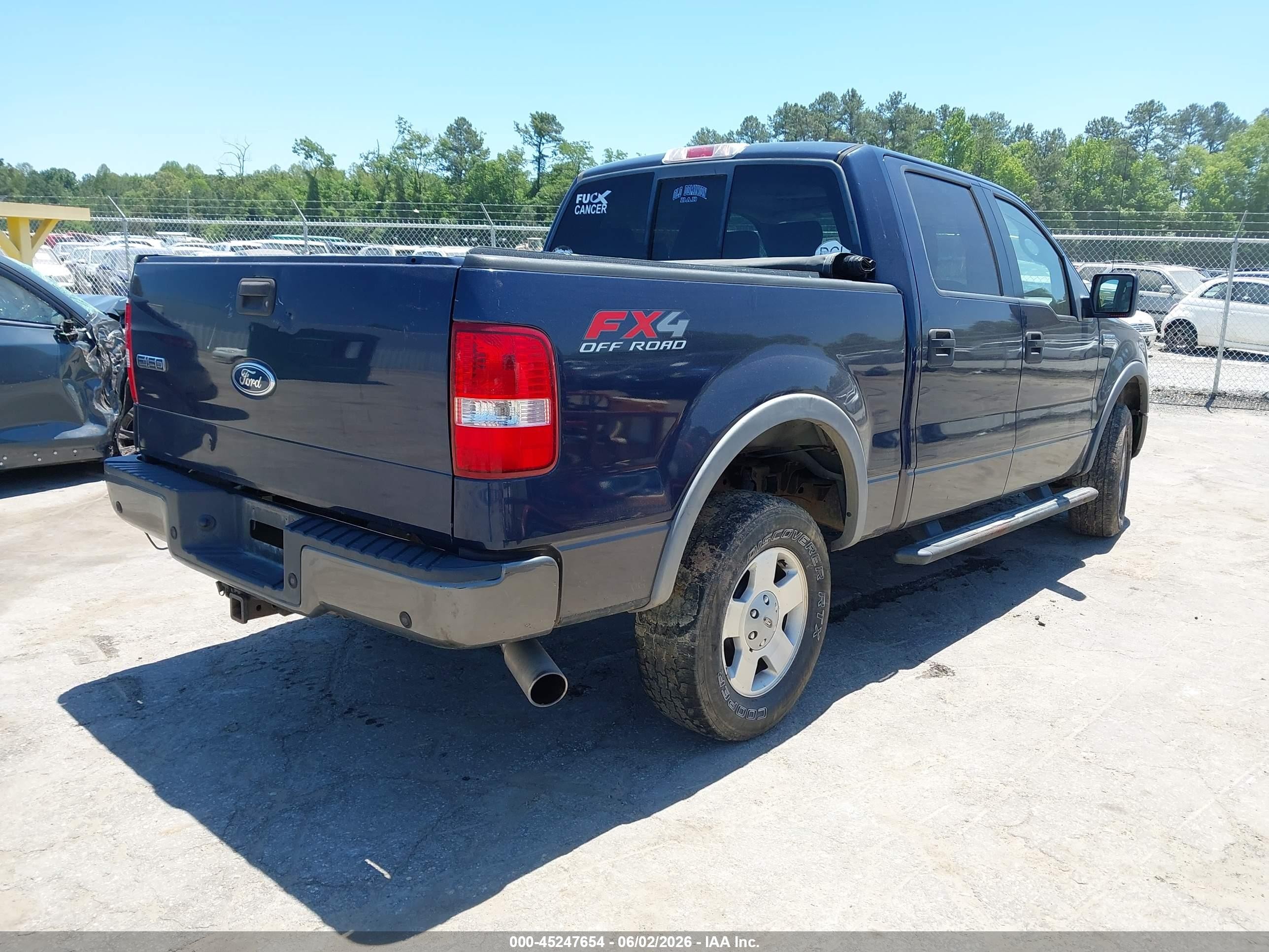 2005 Ford F-150 Fx4/lariat/xlt Blue vin: 1FTPW14505KE94140