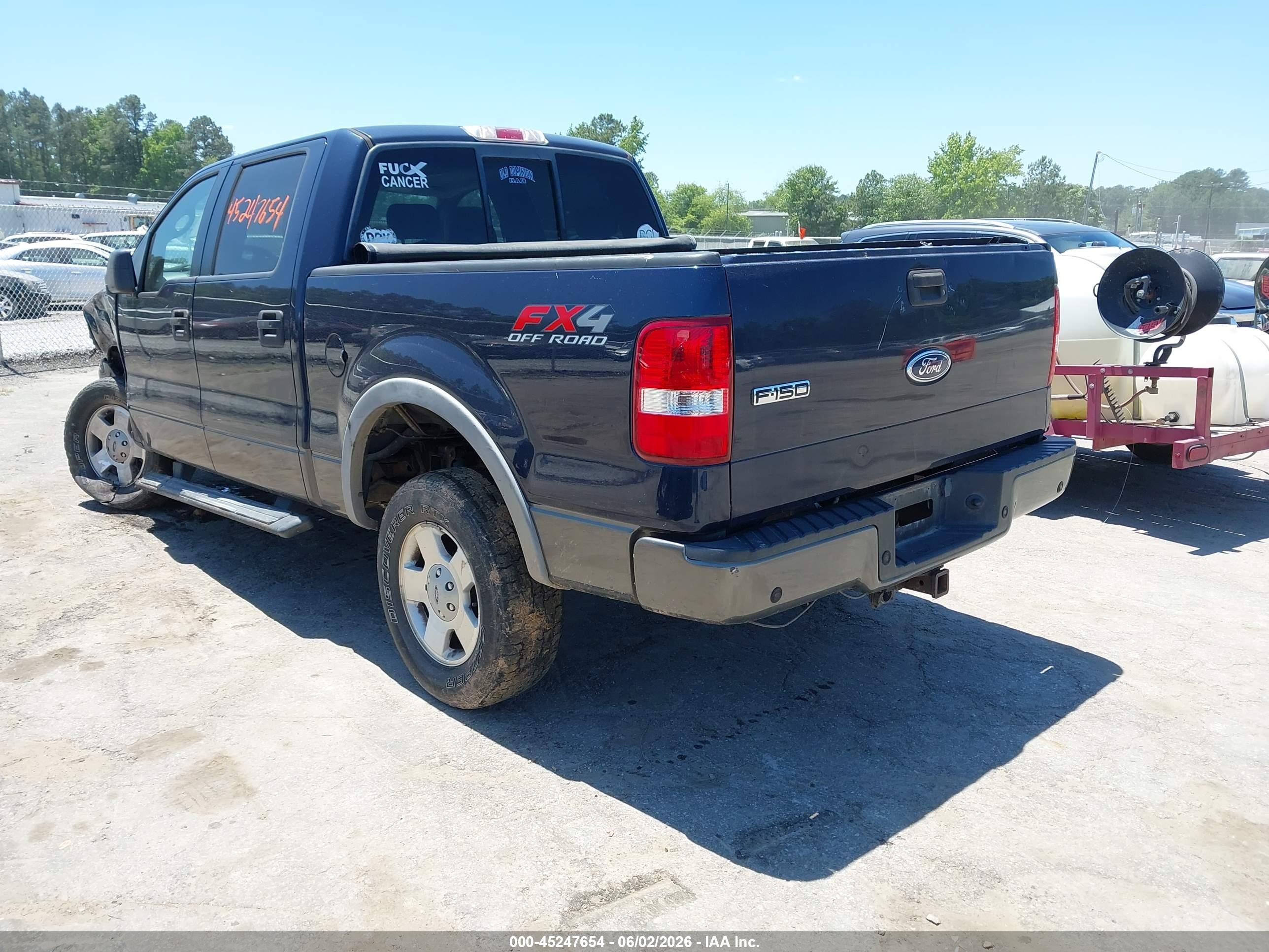 2005 Ford F-150 Fx4/lariat/xlt Blue vin: 1FTPW14505KE94140