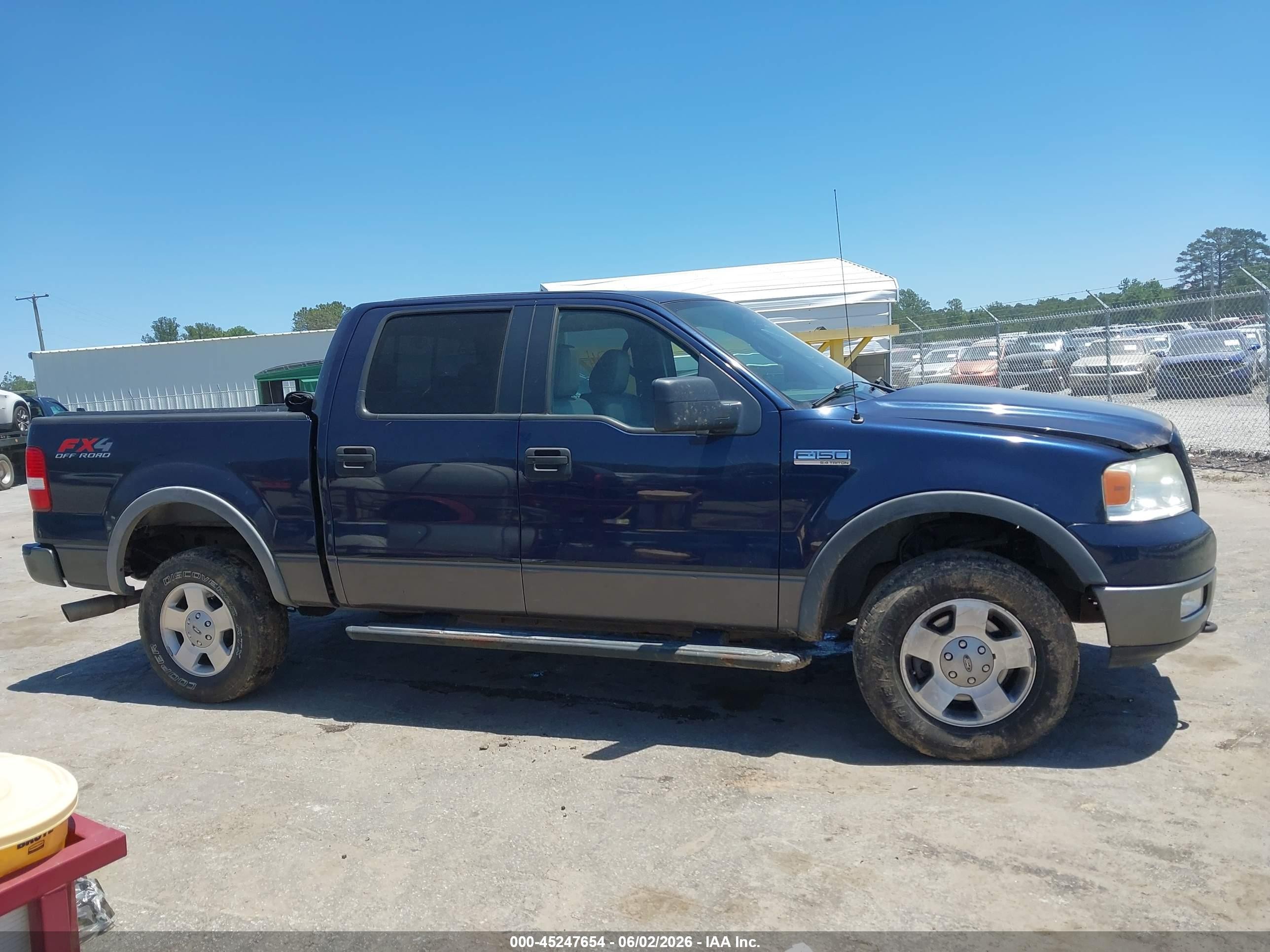 2005 Ford F-150 Fx4/lariat/xlt Blue vin: 1FTPW14505KE94140