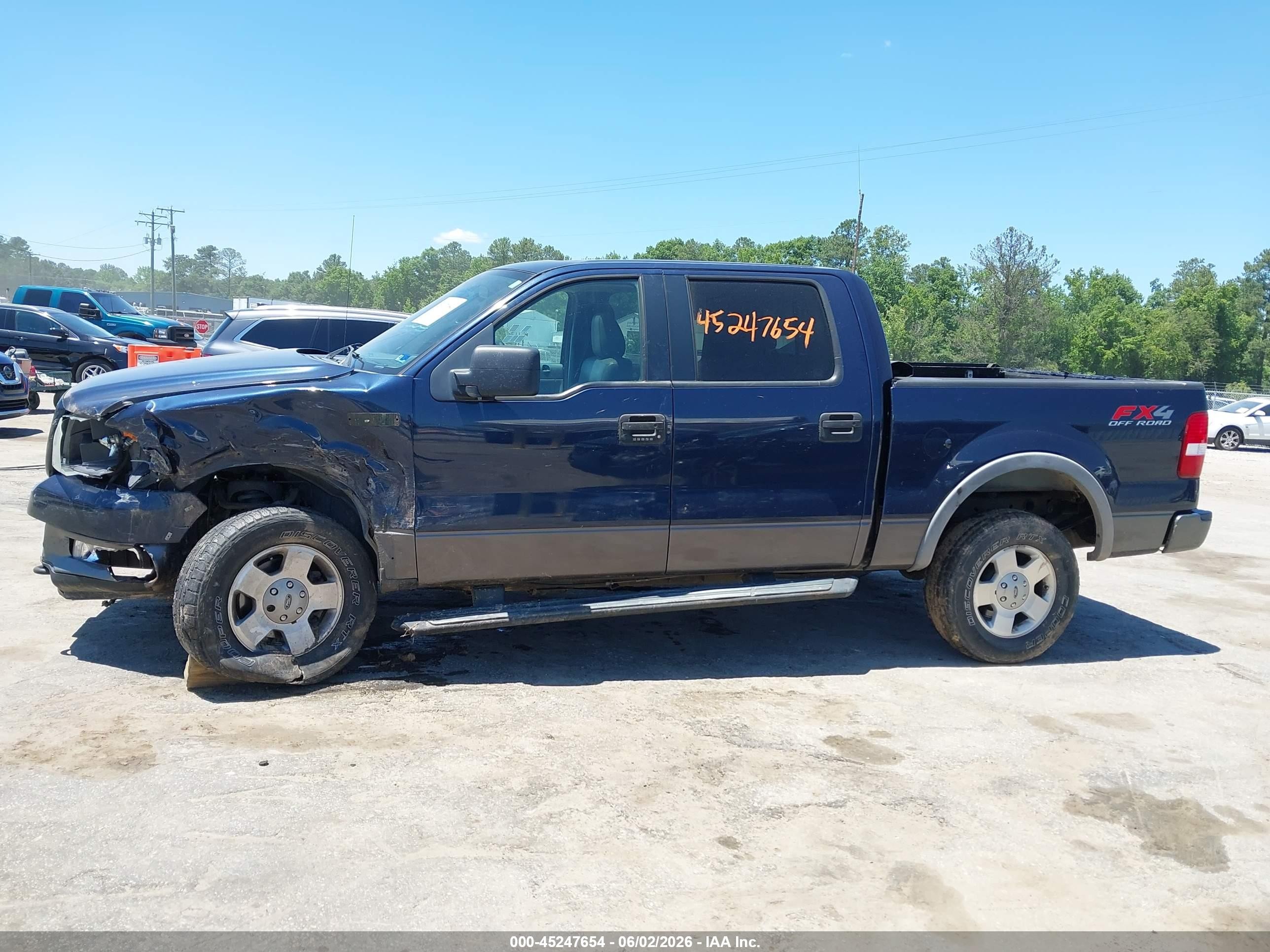 2005 Ford F-150 Fx4/lariat/xlt Blue vin: 1FTPW14505KE94140
