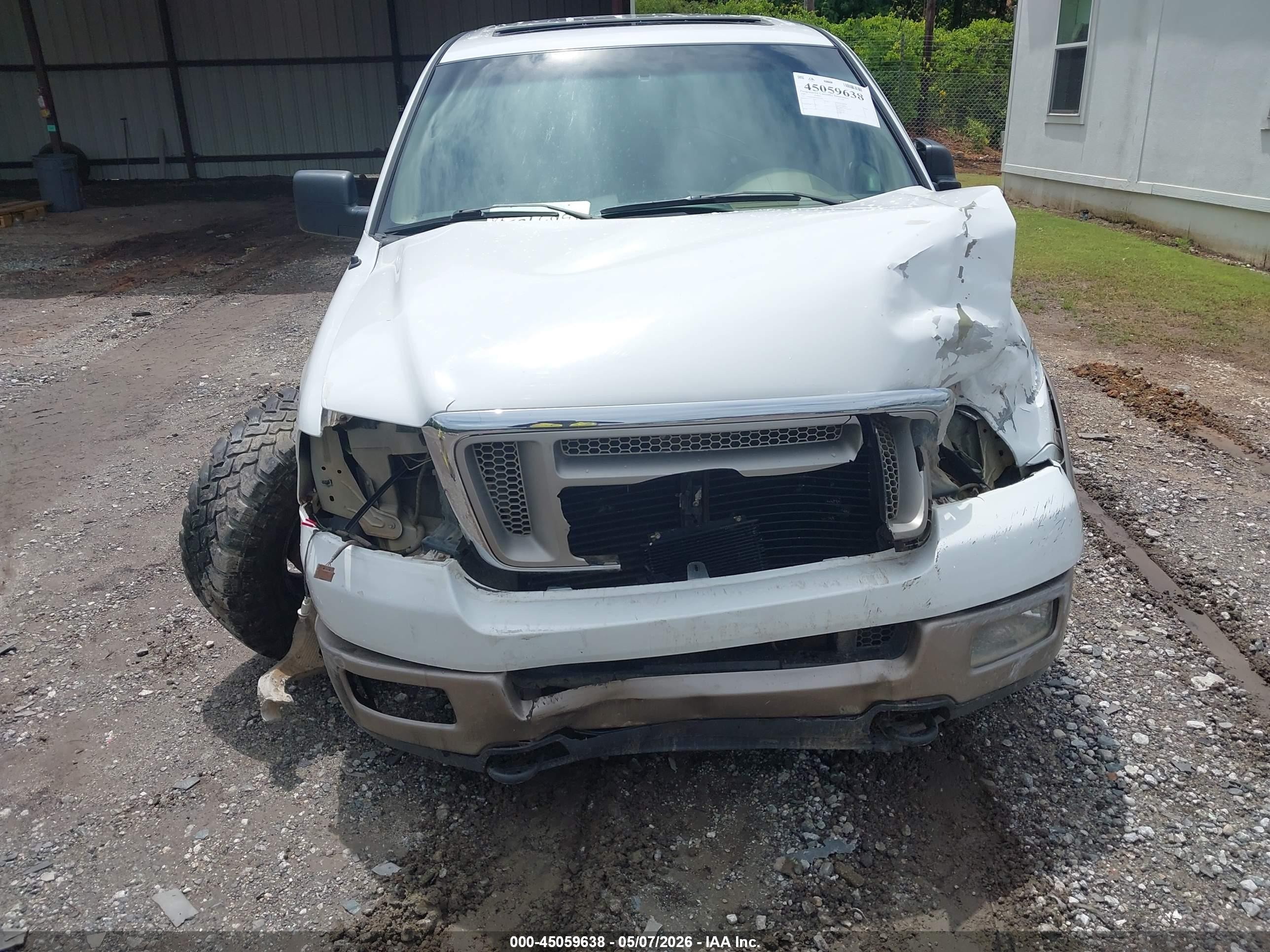 2005 Ford F-150 Fx4/lariat/xlt White vin: 1FTPW14505KF05959