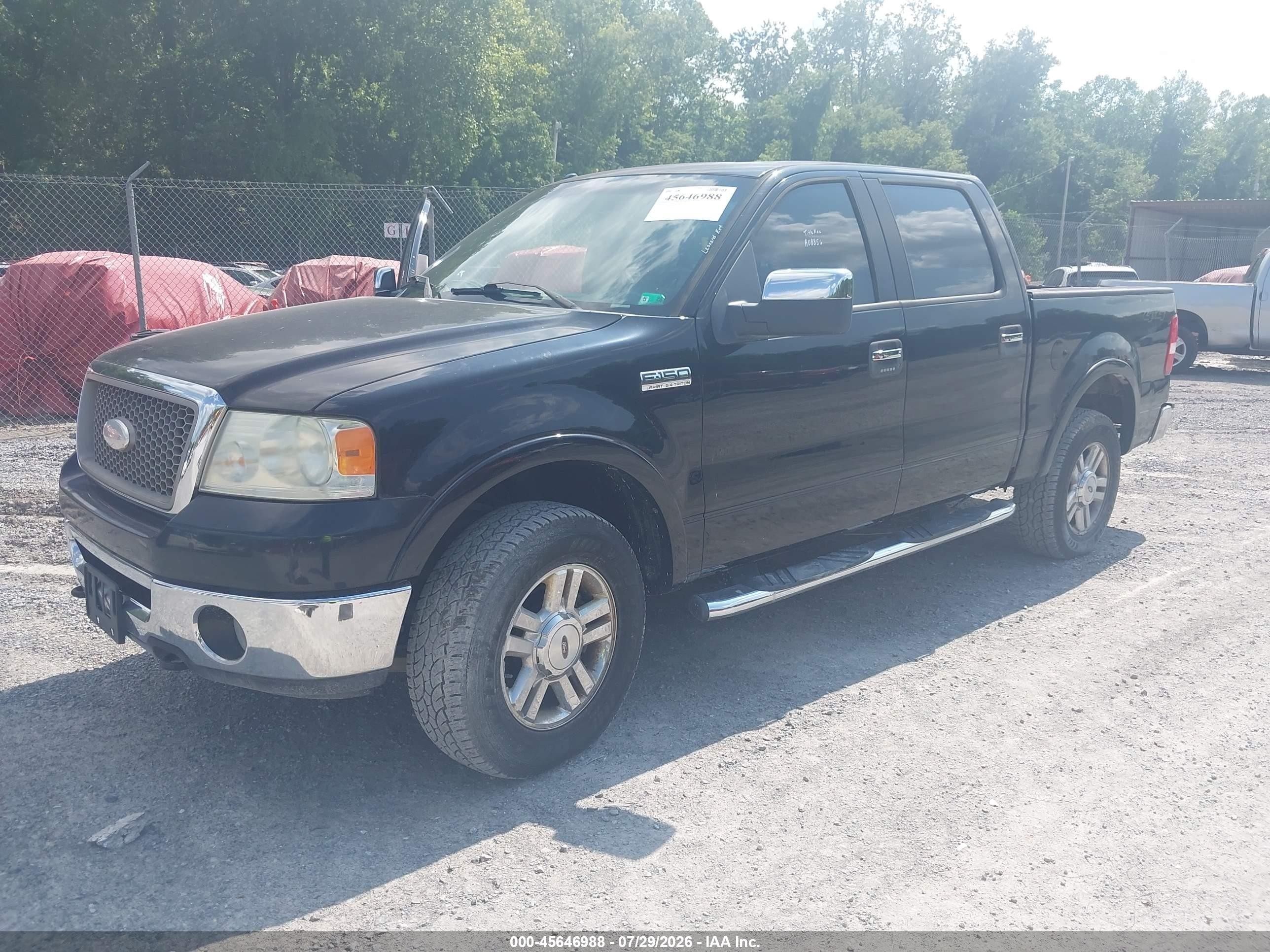 2006 Ford F-150 Fx4/lariat/xlt Black vin: 1FTPW14506FA08856