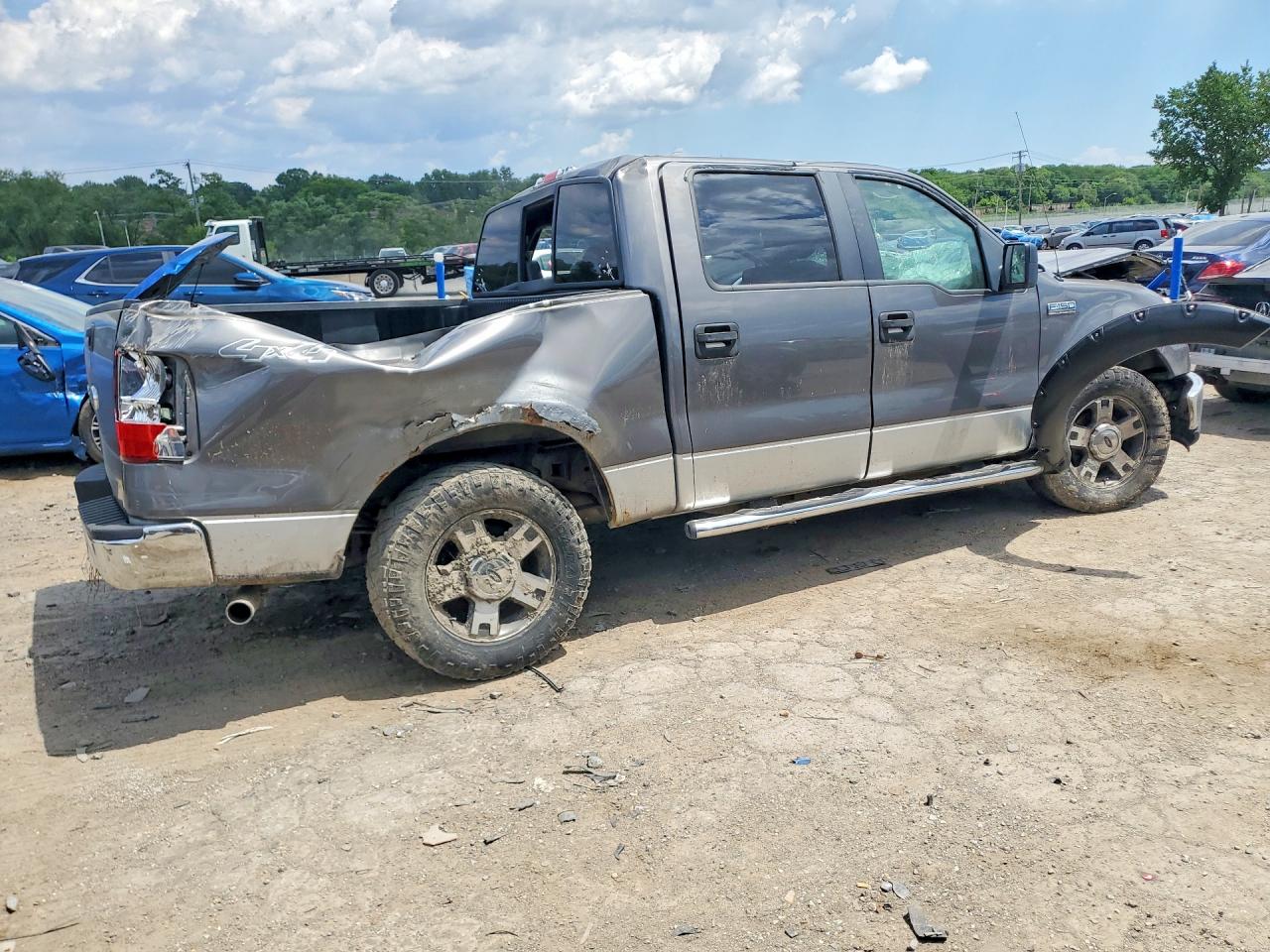 2008 Ford F150 Supercrew Gray vin: 1FTPW14508FA76397