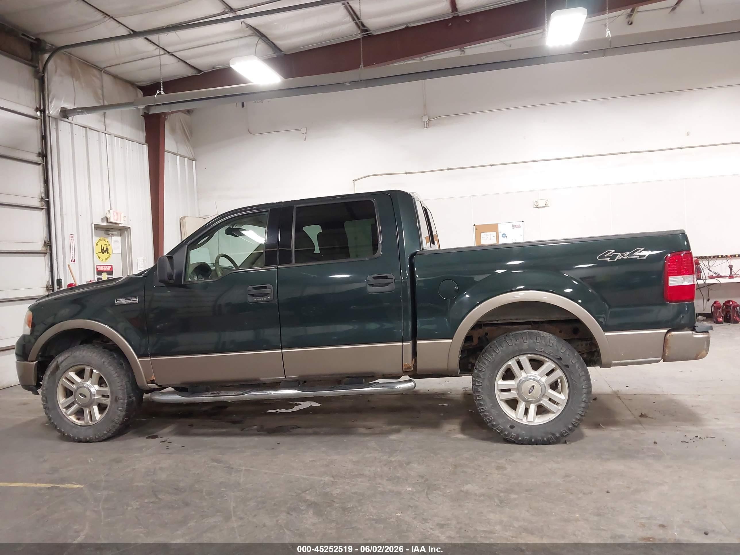 2004 Ford F-150 Fx4/lariat/xlt Green vin: 1FTPW14514KC04812