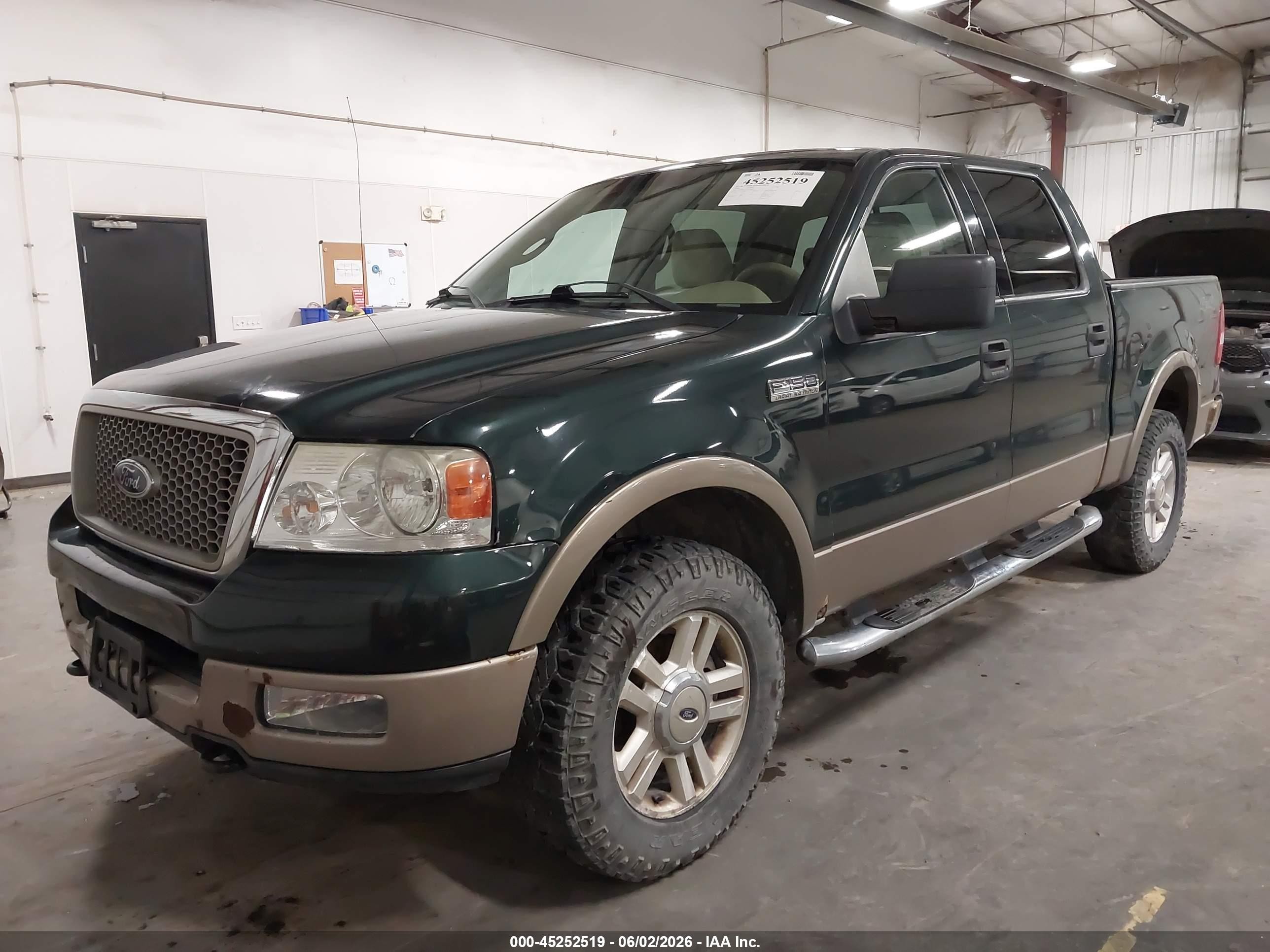2004 Ford F-150 Fx4/lariat/xlt Green vin: 1FTPW14514KC04812
