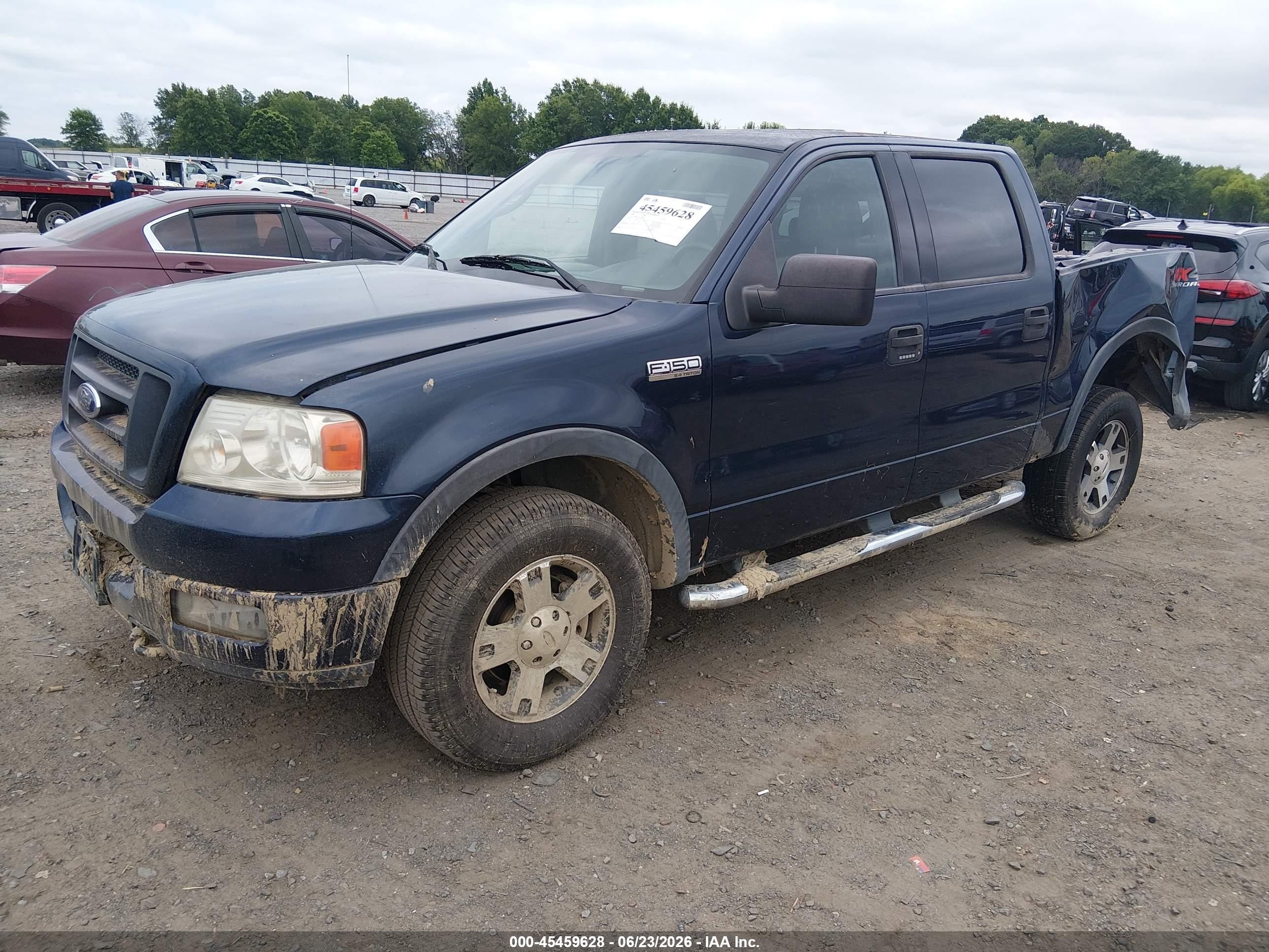 2004 Ford F-150 Fx4/lariat/xlt Blue vin: 1FTPW14514KD20527