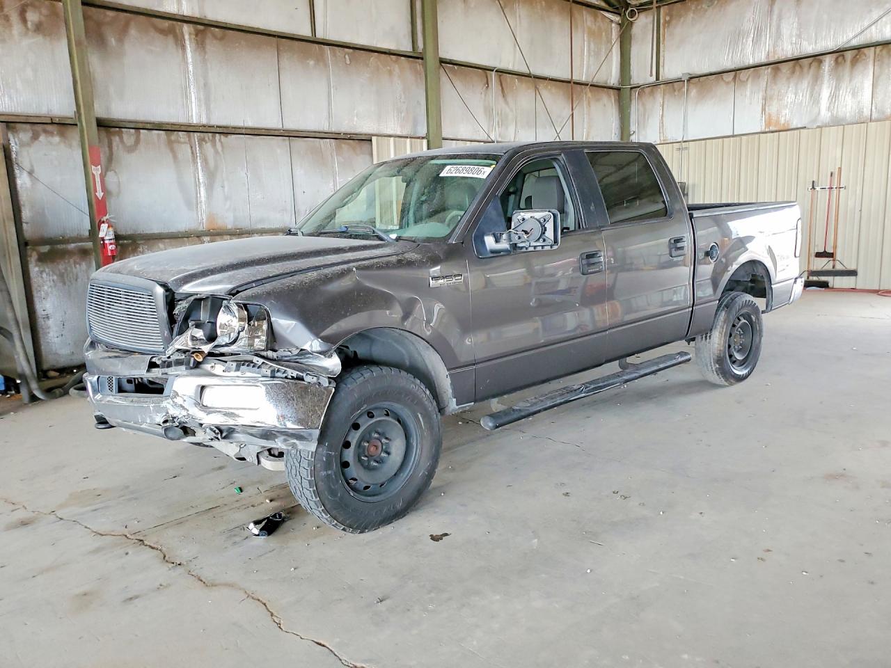 2005 Ford F150 Supercrew Gray vin: 1FTPW14515FA09013