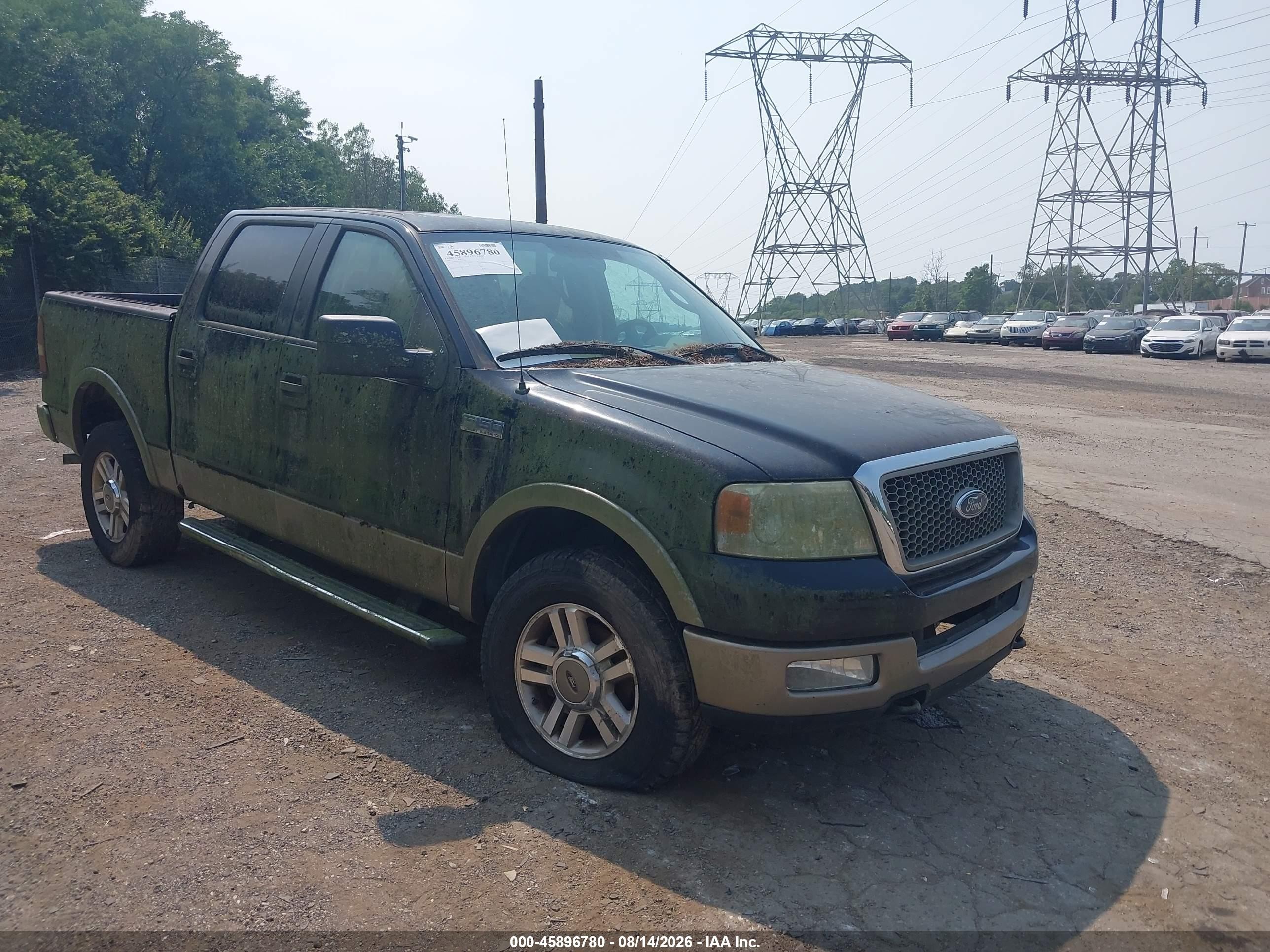 2005 Ford F-150 Fx4/lariat/xlt Black vin: 1FTPW14515FB41107