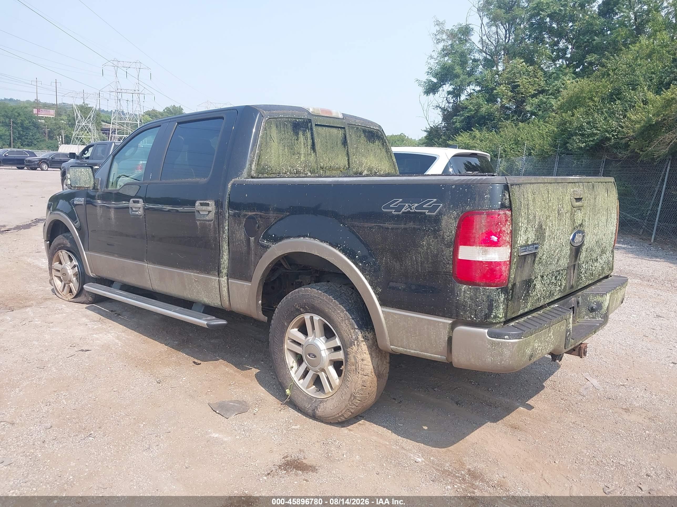 2005 Ford F-150 Fx4/lariat/xlt Black vin: 1FTPW14515FB41107