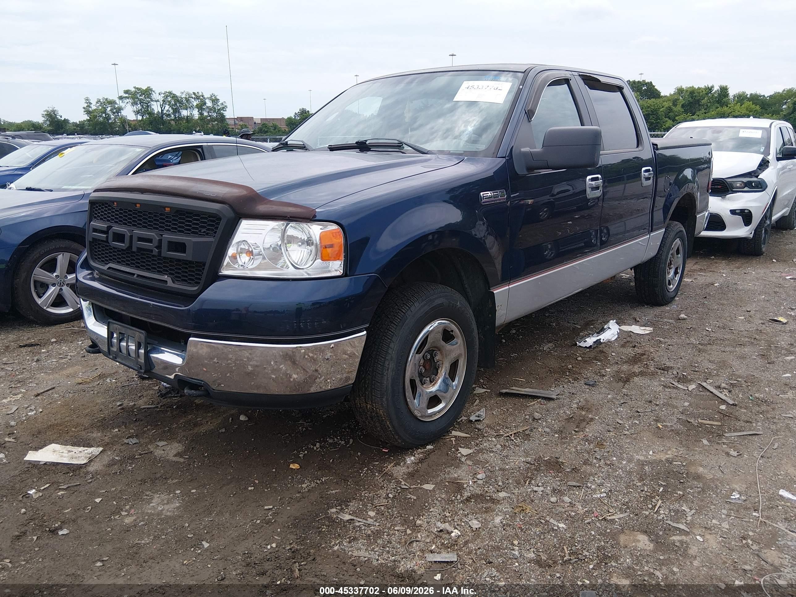 2005 Ford F-150 Fx4/lariat/xlt Blue vin: 1FTPW14515KD00022