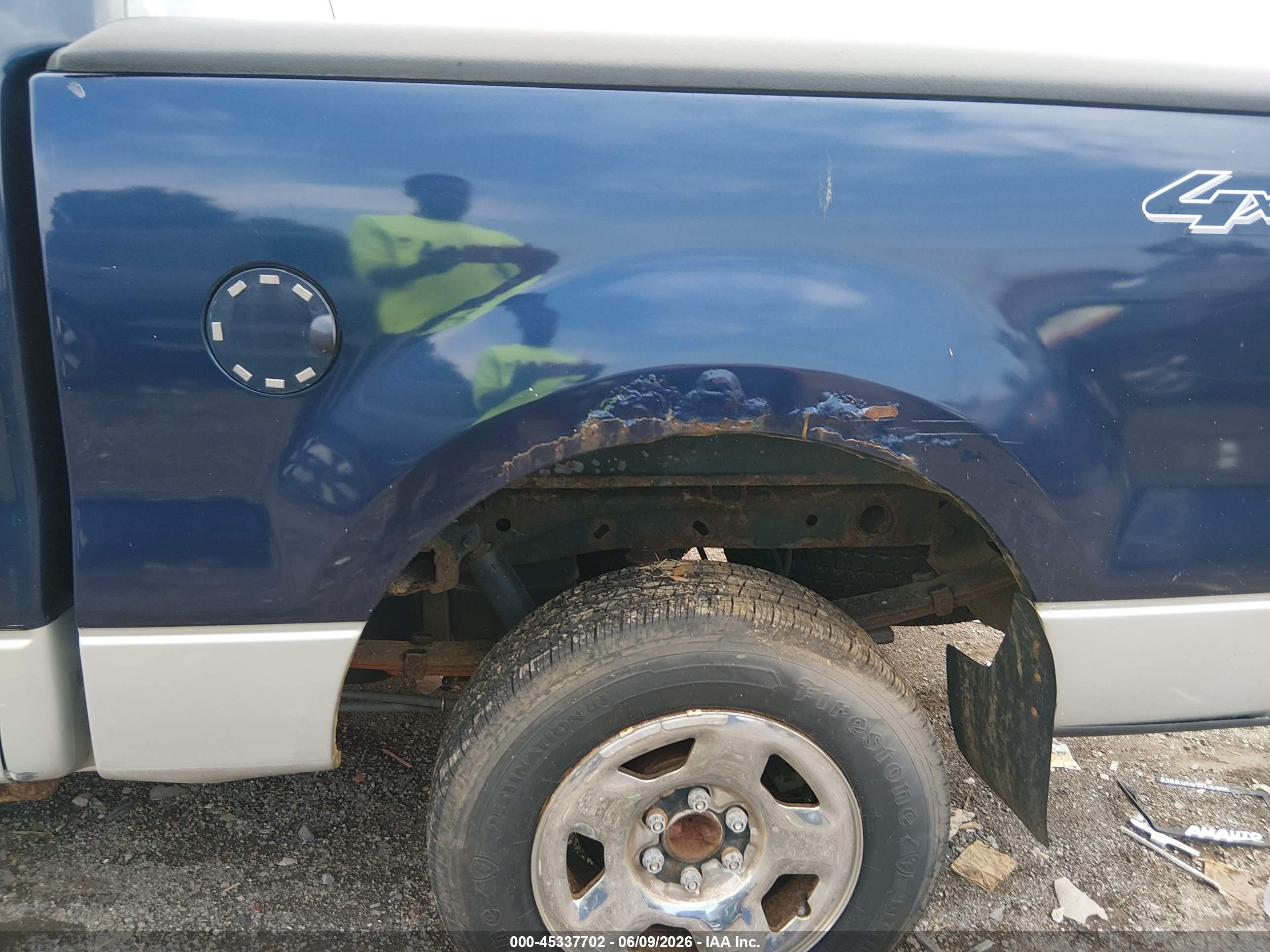 2005 Ford F-150 Fx4/lariat/xlt Blue vin: 1FTPW14515KD00022