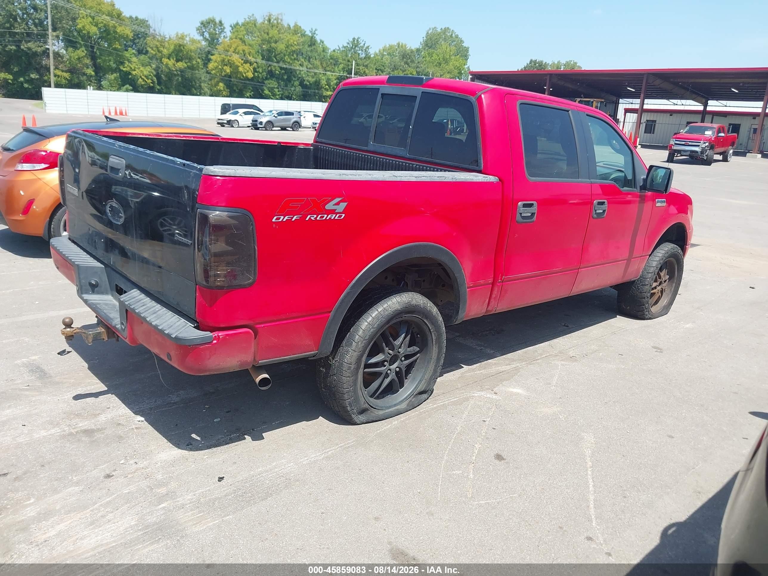 2005 Ford F-150 Fx4/lariat/xlt Red vin: 1FTPW14515KE86662