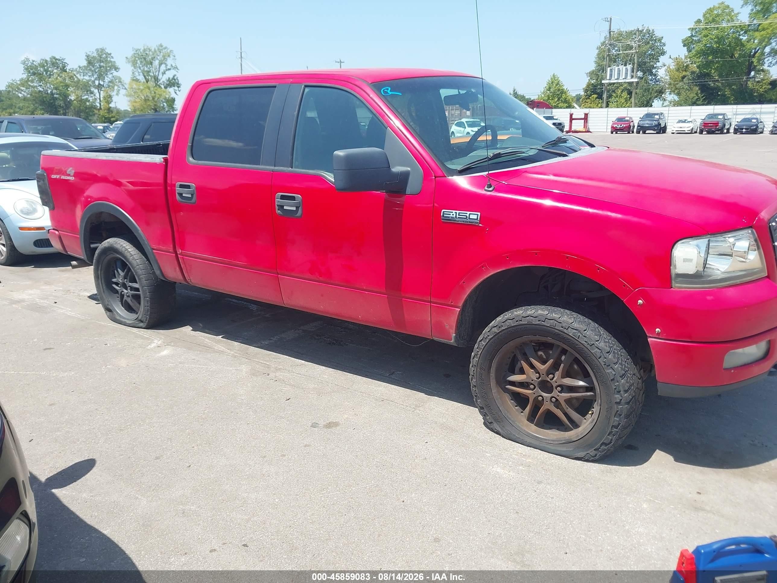 2005 Ford F-150 Fx4/lariat/xlt Red vin: 1FTPW14515KE86662
