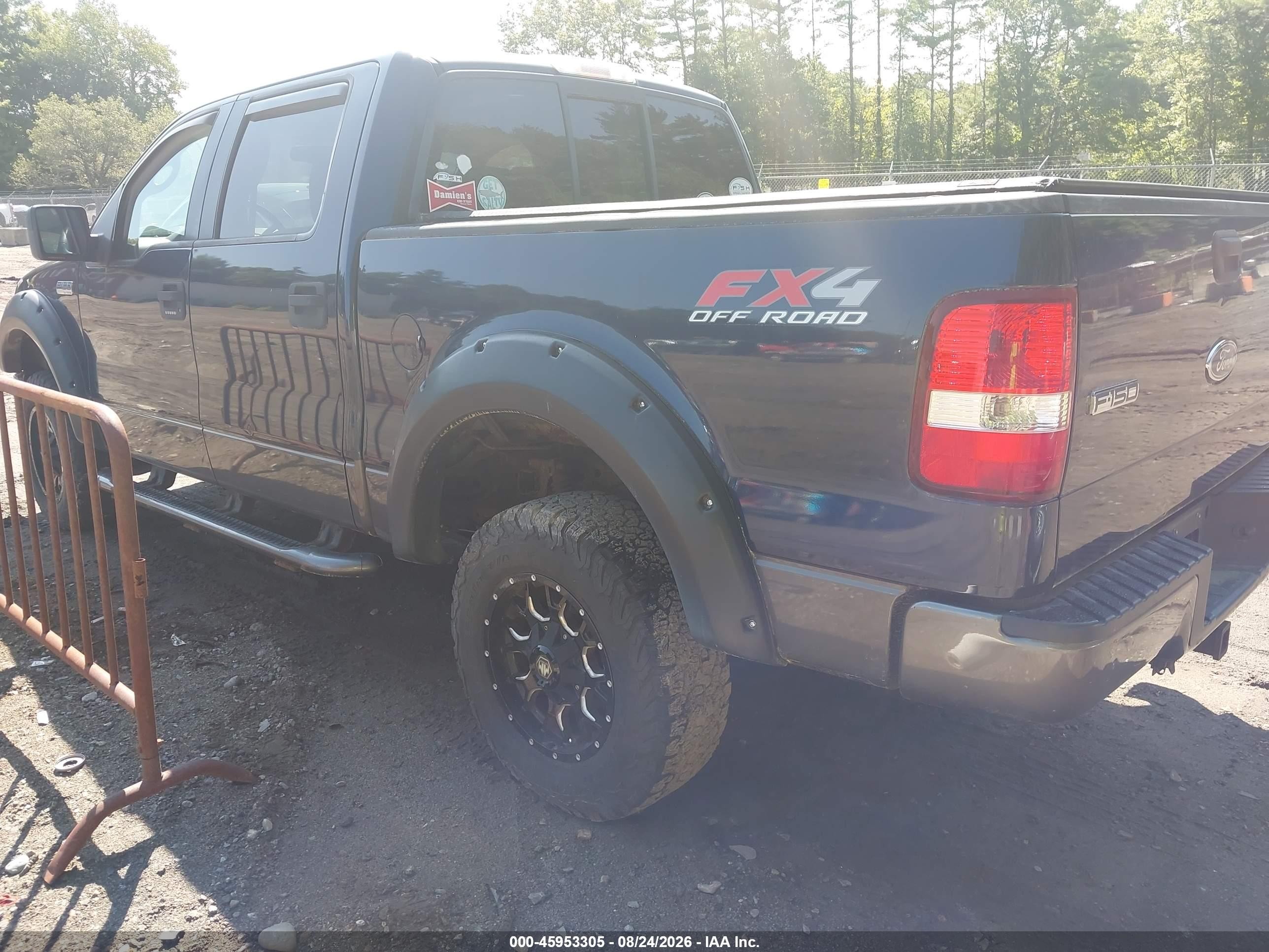 2005 Ford F-150 Fx4/lariat/xlt Blue vin: 1FTPW14515KF08854