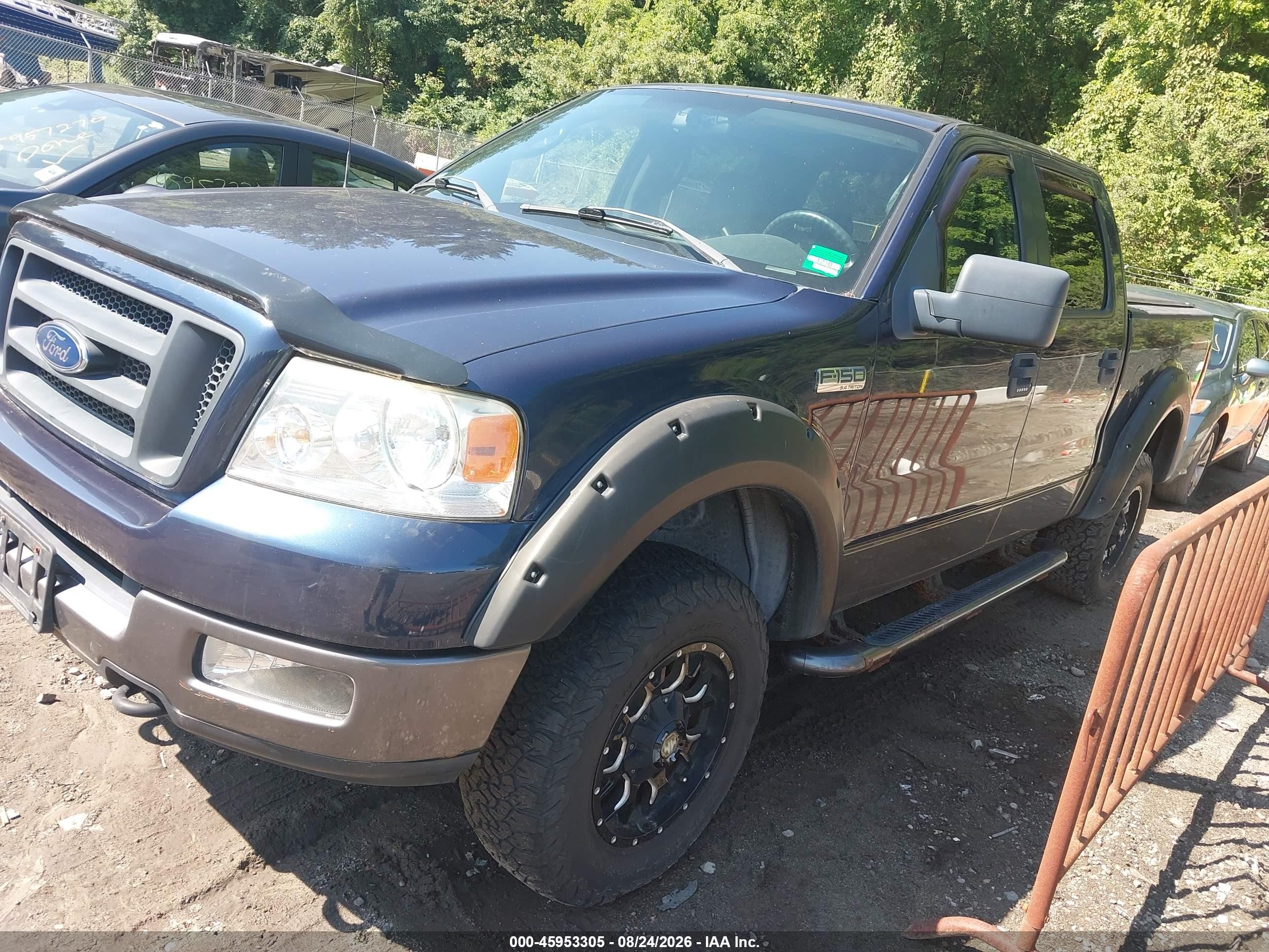 2005 Ford F-150 Fx4/lariat/xlt Blue vin: 1FTPW14515KF08854