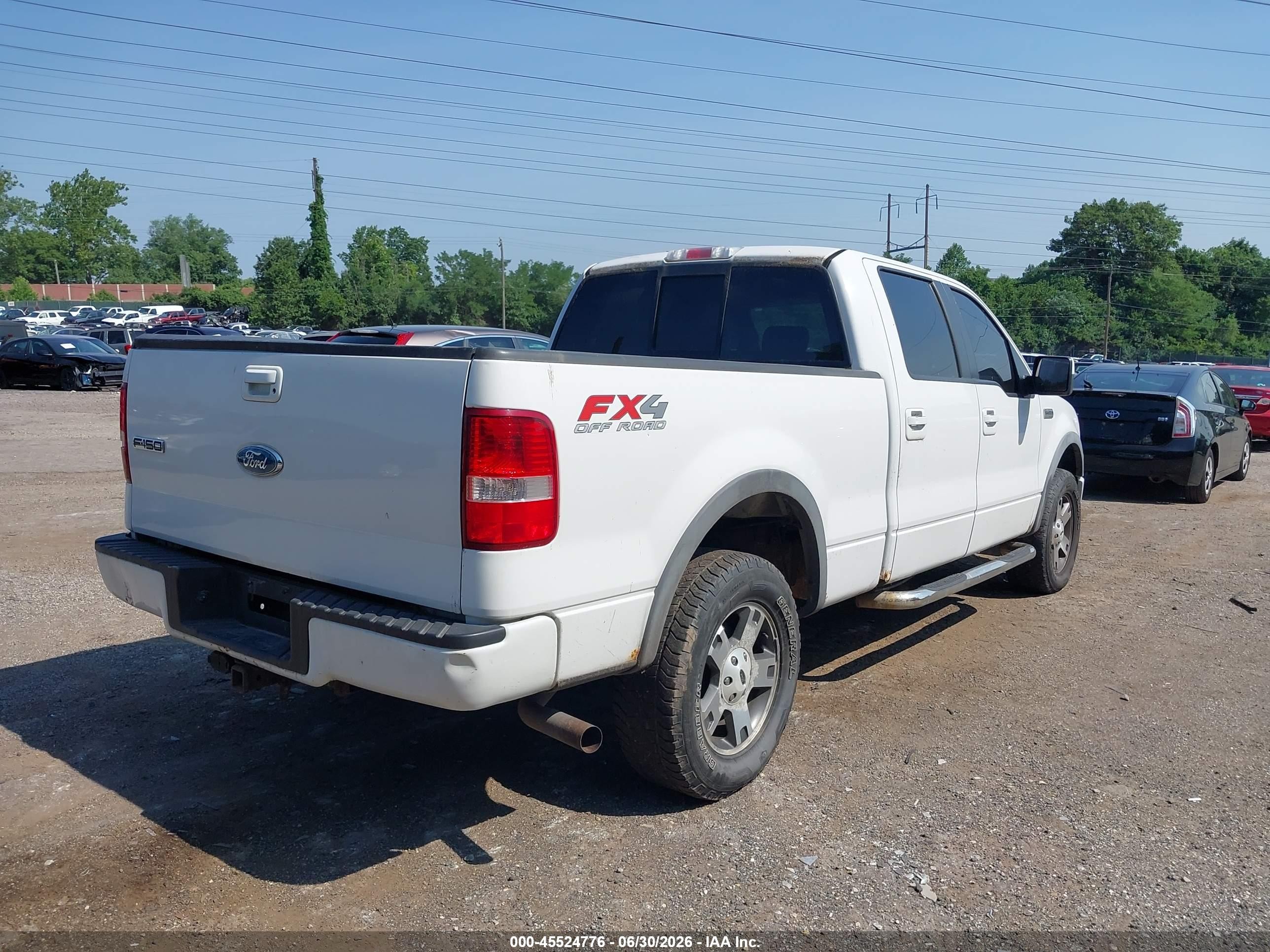 2008 Ford F-150 Fx4 White vin: 1FTPW14518FA12966