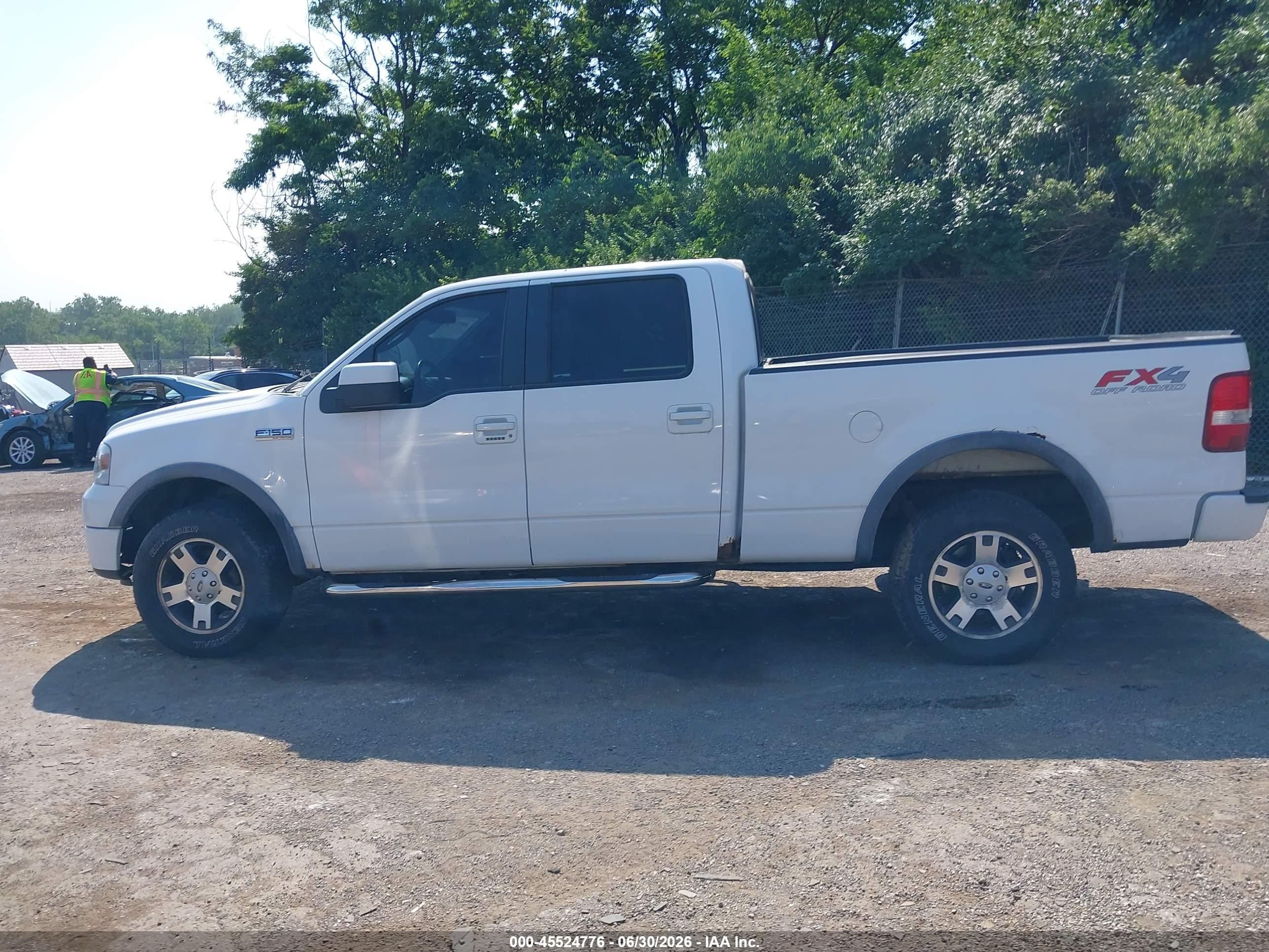 2008 Ford F-150 Fx4 White vin: 1FTPW14518FA12966