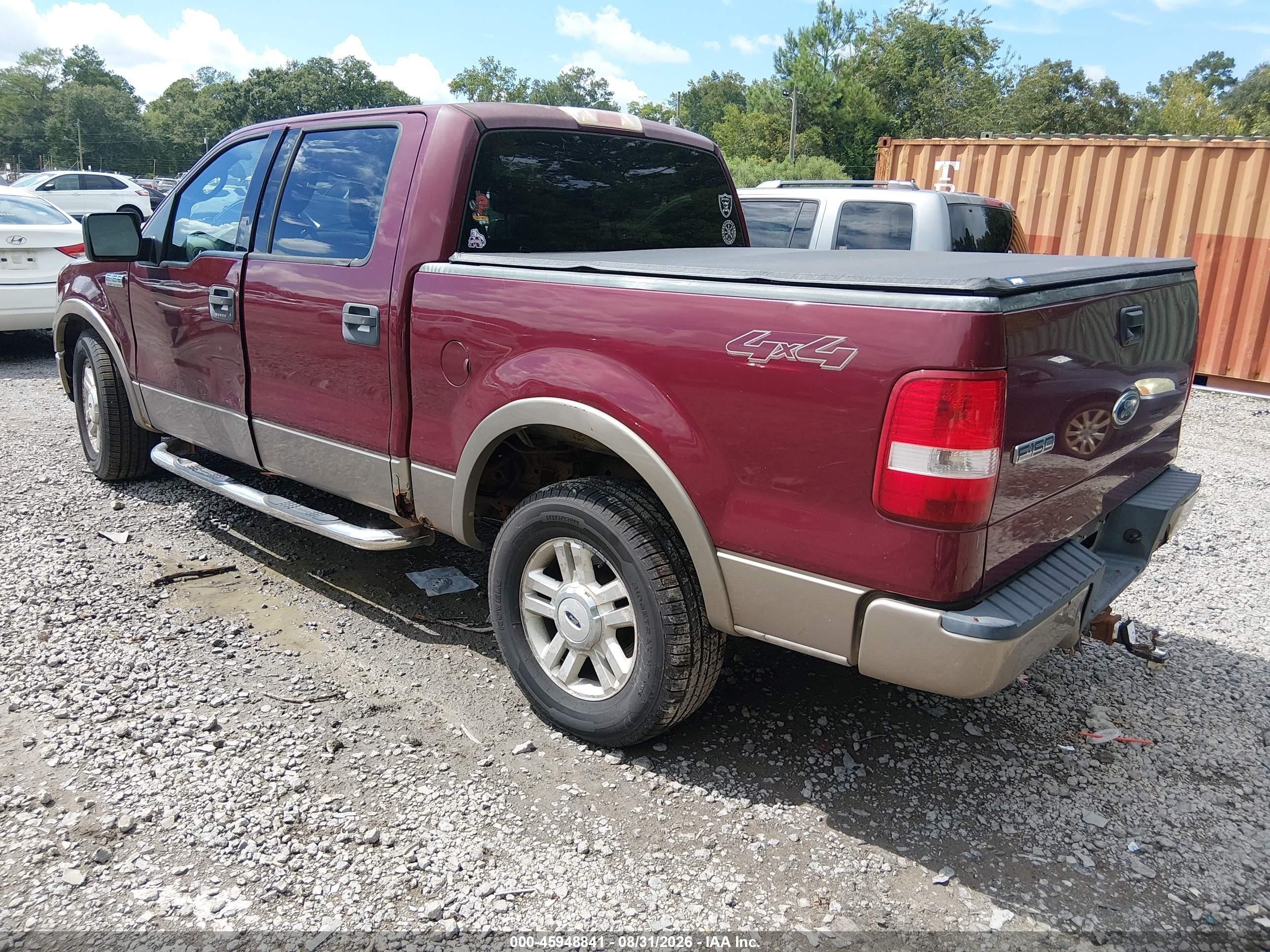 2004 Ford F150 Supercrew Maroon vin: 1FTPW14524KB93268