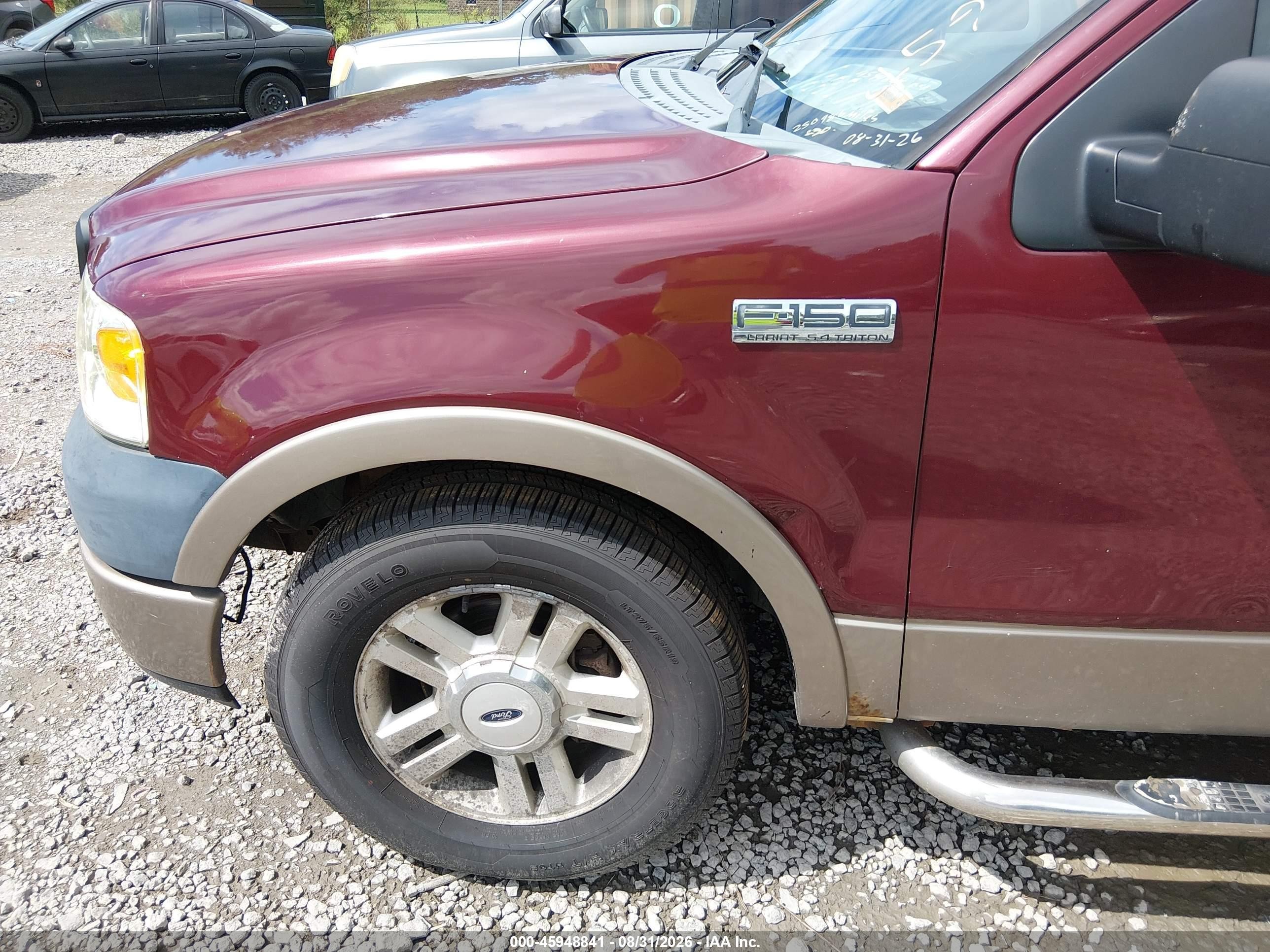 2004 Ford F150 Supercrew Maroon vin: 1FTPW14524KB93268