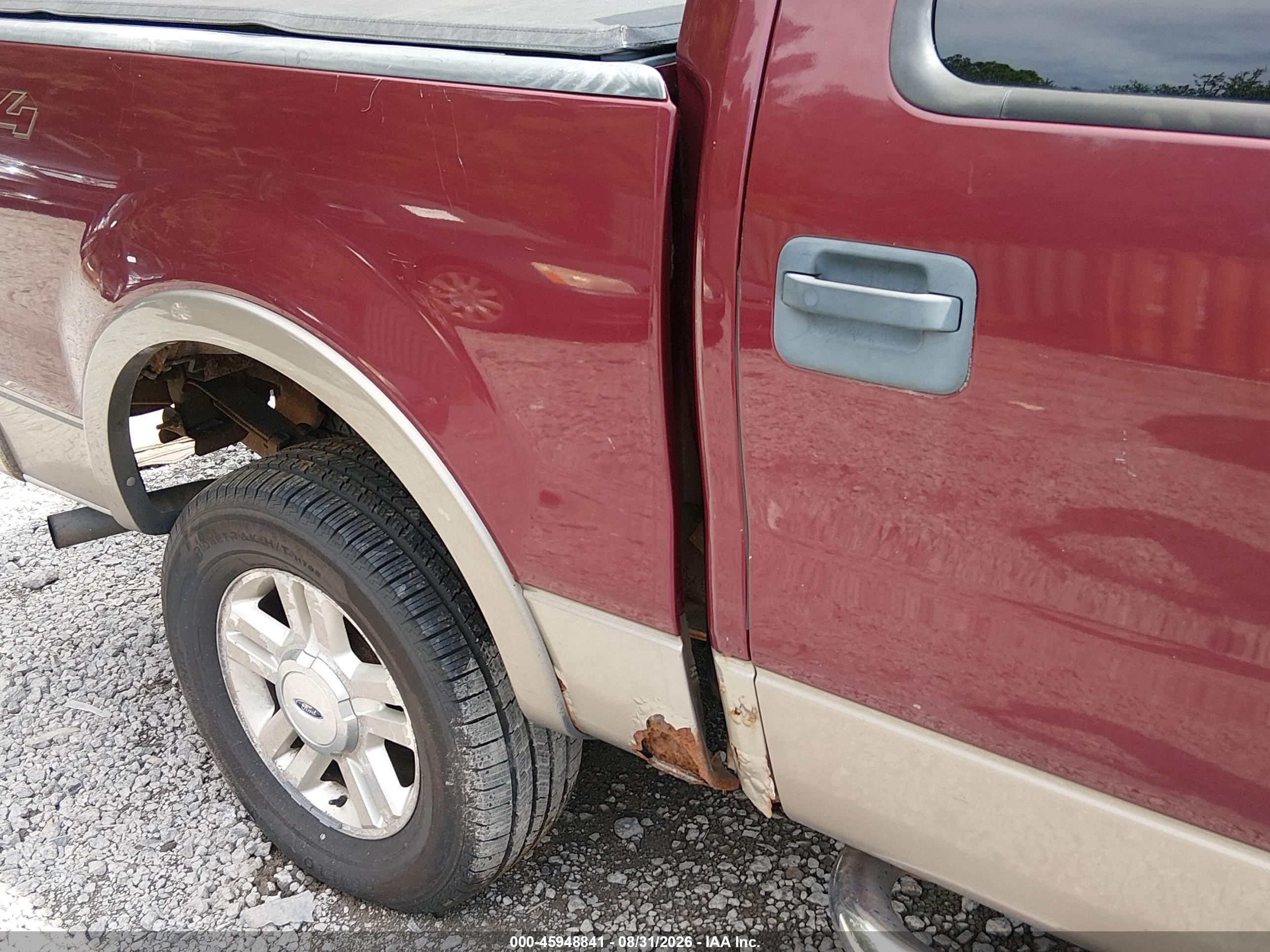 2004 Ford F150 Supercrew Maroon vin: 1FTPW14524KB93268