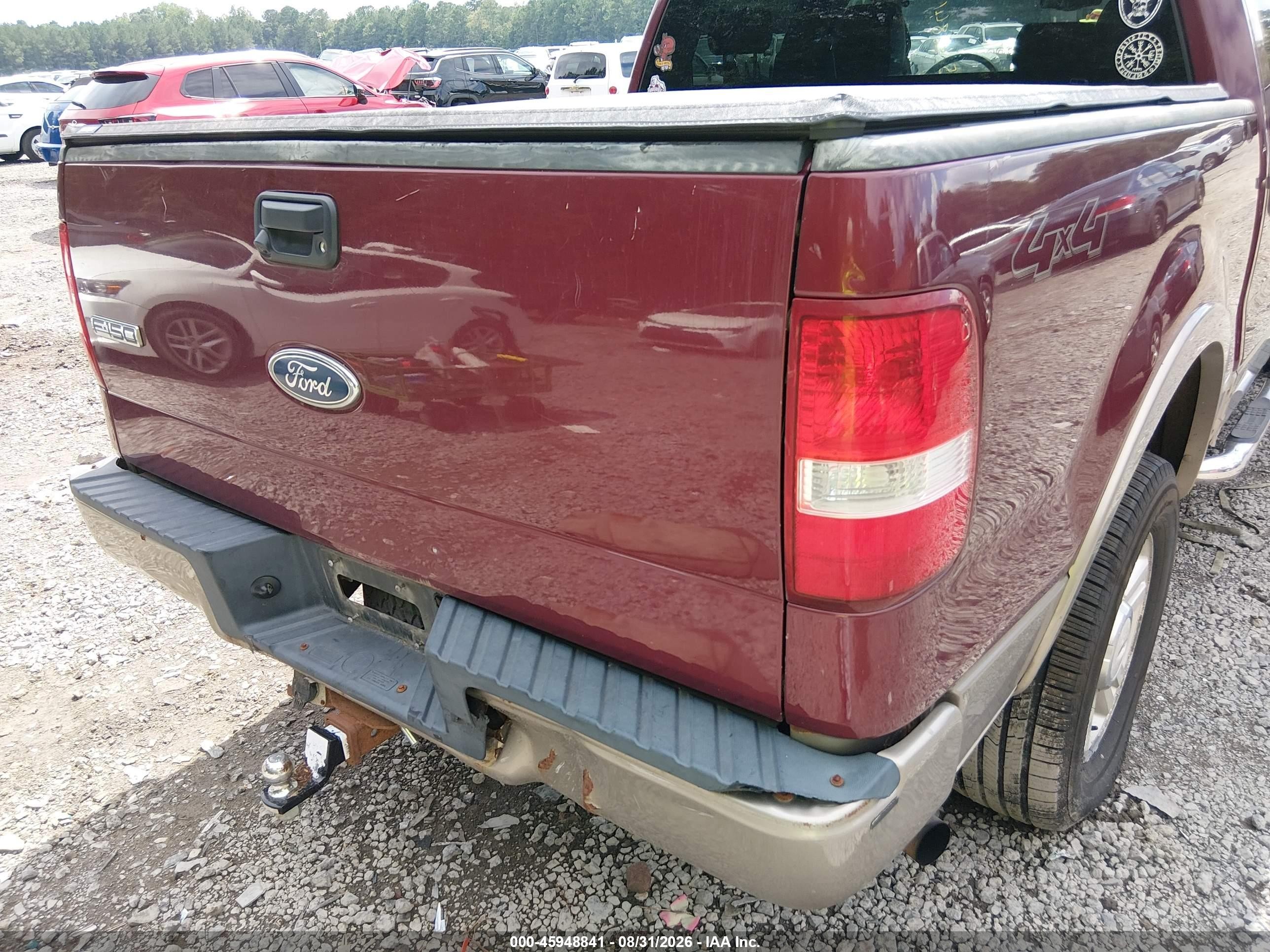 2004 Ford F150 Supercrew Maroon vin: 1FTPW14524KB93268