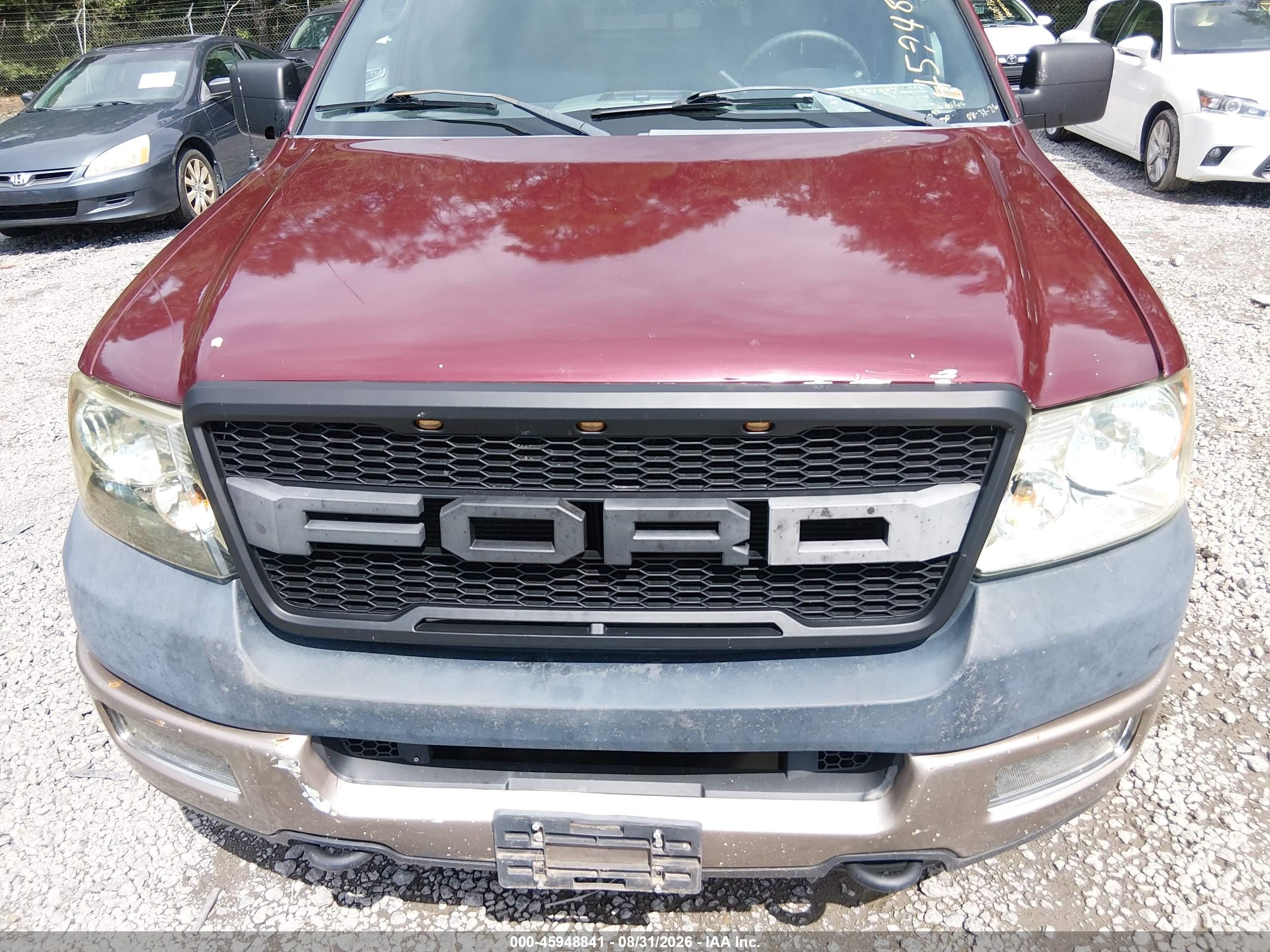 2004 Ford F150 Supercrew Maroon vin: 1FTPW14524KB93268