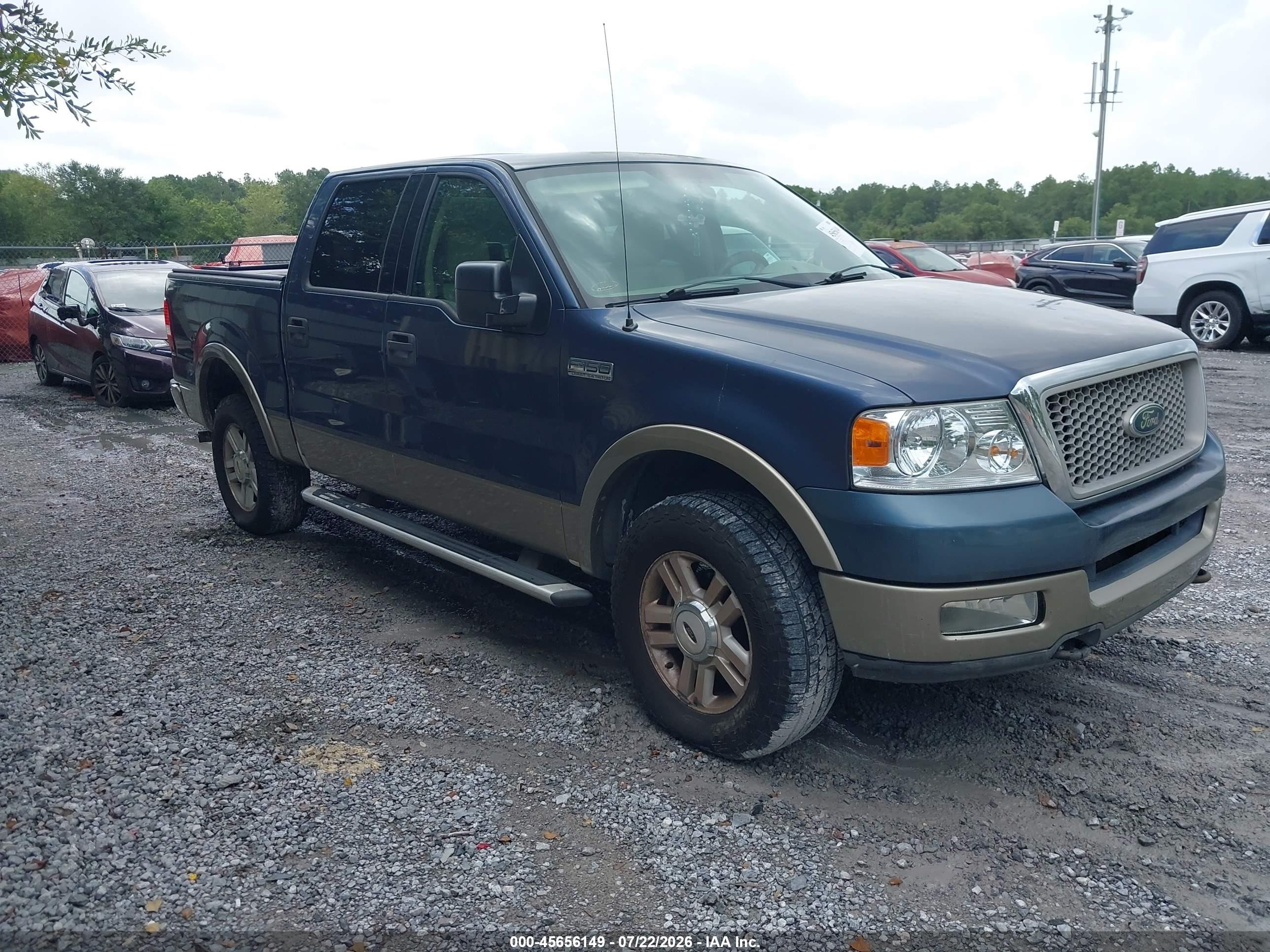 2004 Ford F-150 Fx4/lariat/xlt Blue vin: 1FTPW14524KC25233