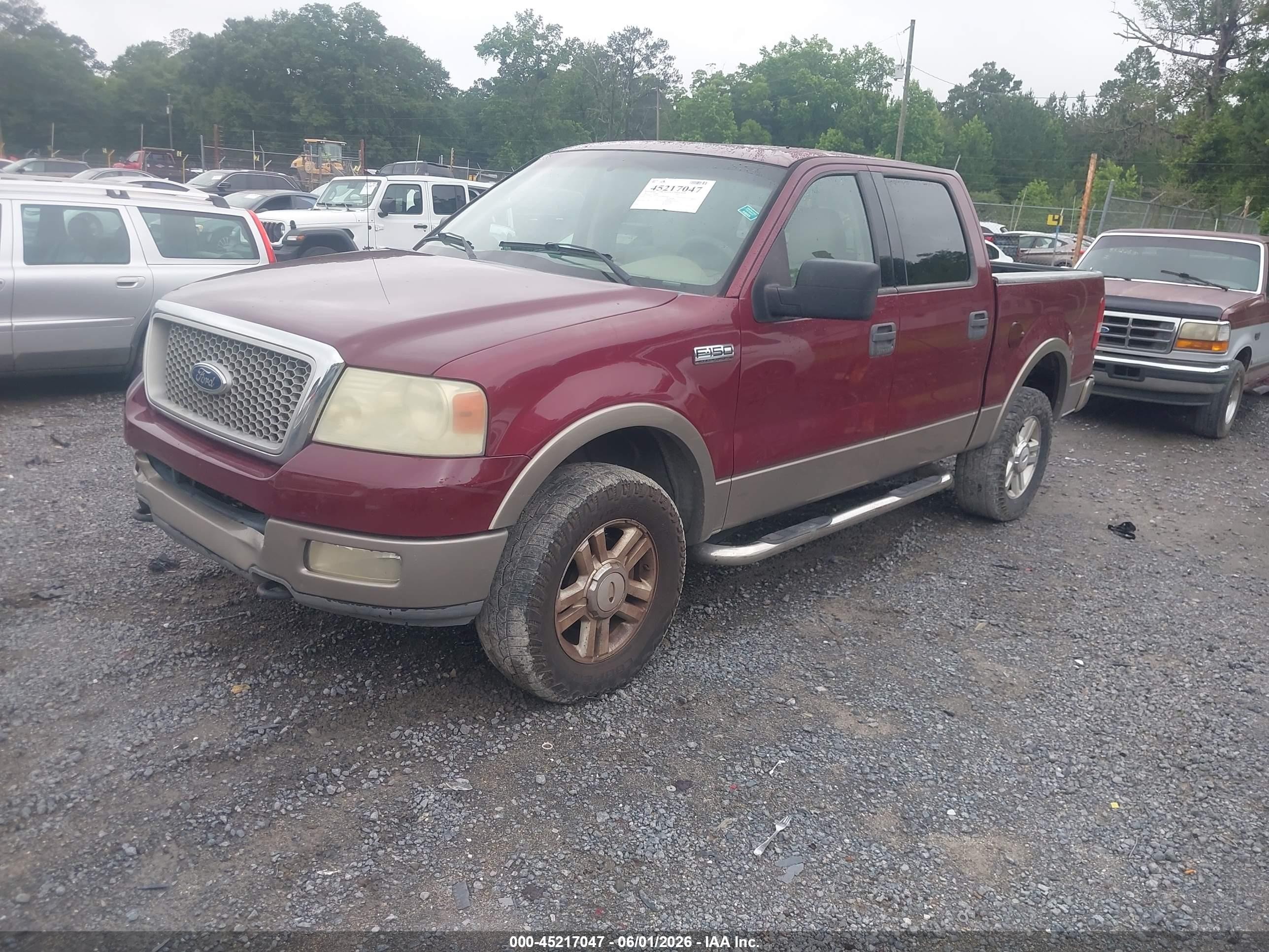 2004 Ford F-150 Fx4/lariat/xlt Темно-бордовый vin: 1FTPW14524KC45157