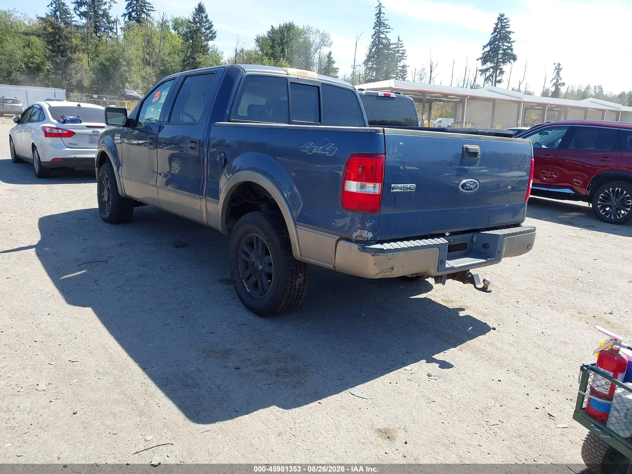 2004 Ford F-150 Fx4/lariat/xlt Blue vin: 1FTPW14524KC57647
