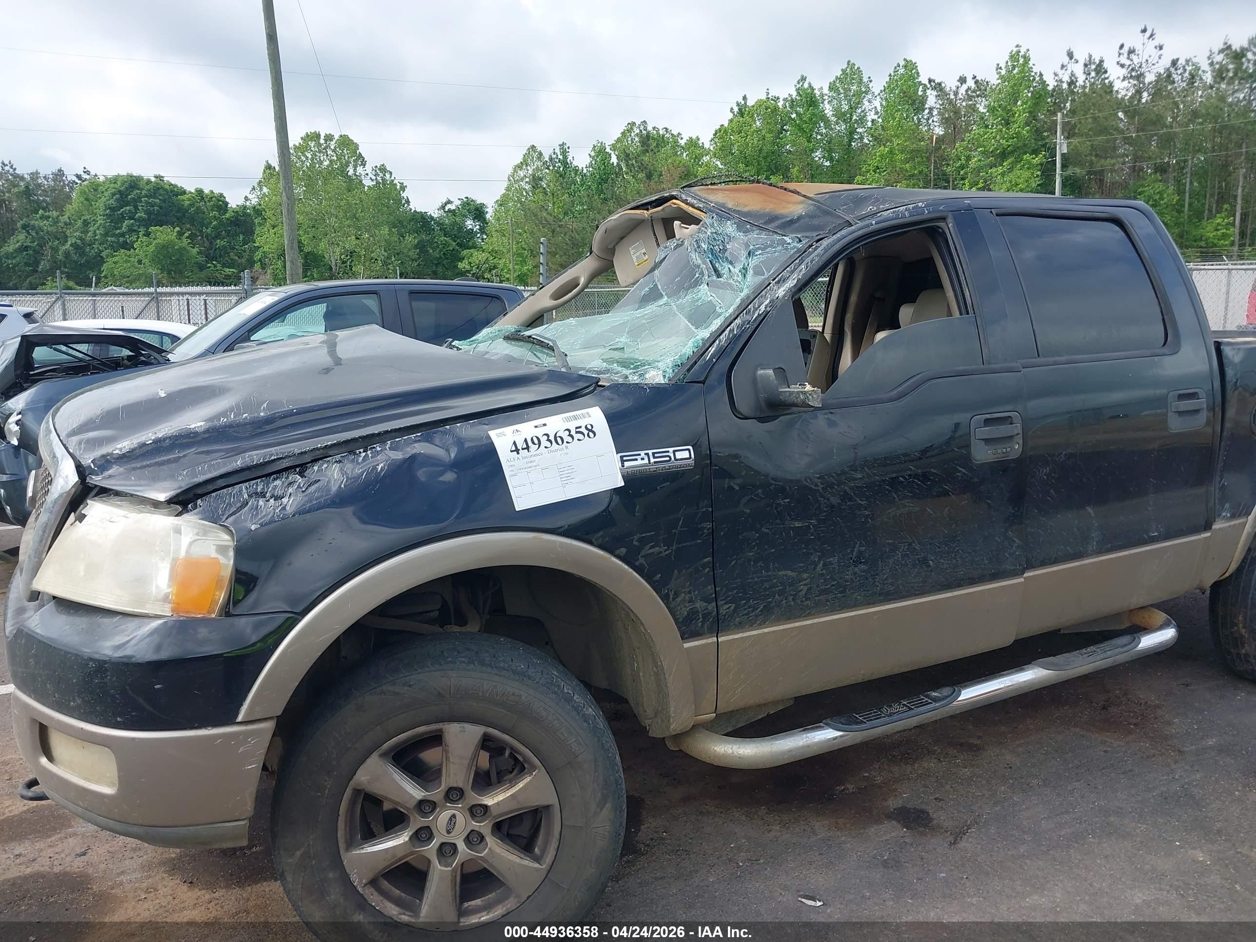 2004 Ford F-150 Fx4/lariat/xlt Black vin: 1FTPW14524KC64114