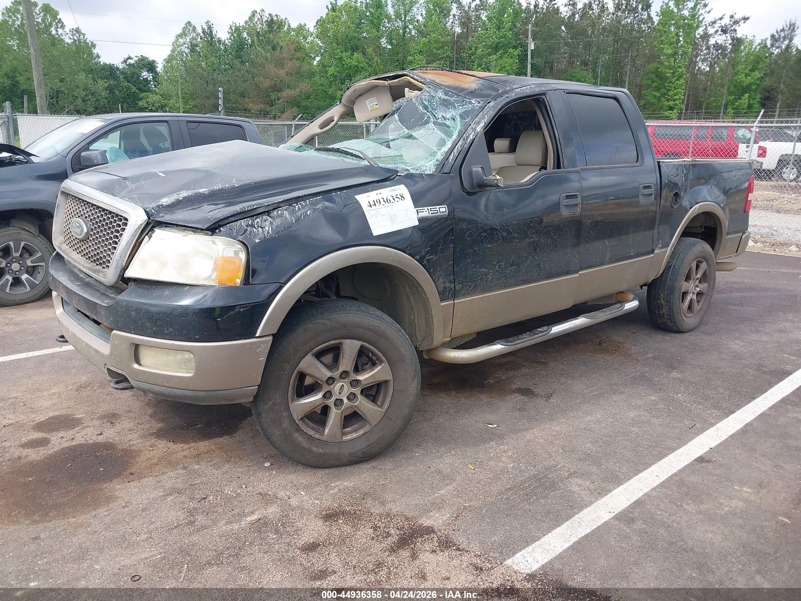 2004 Ford F-150 Fx4/lariat/xlt Black vin: 1FTPW14524KC64114