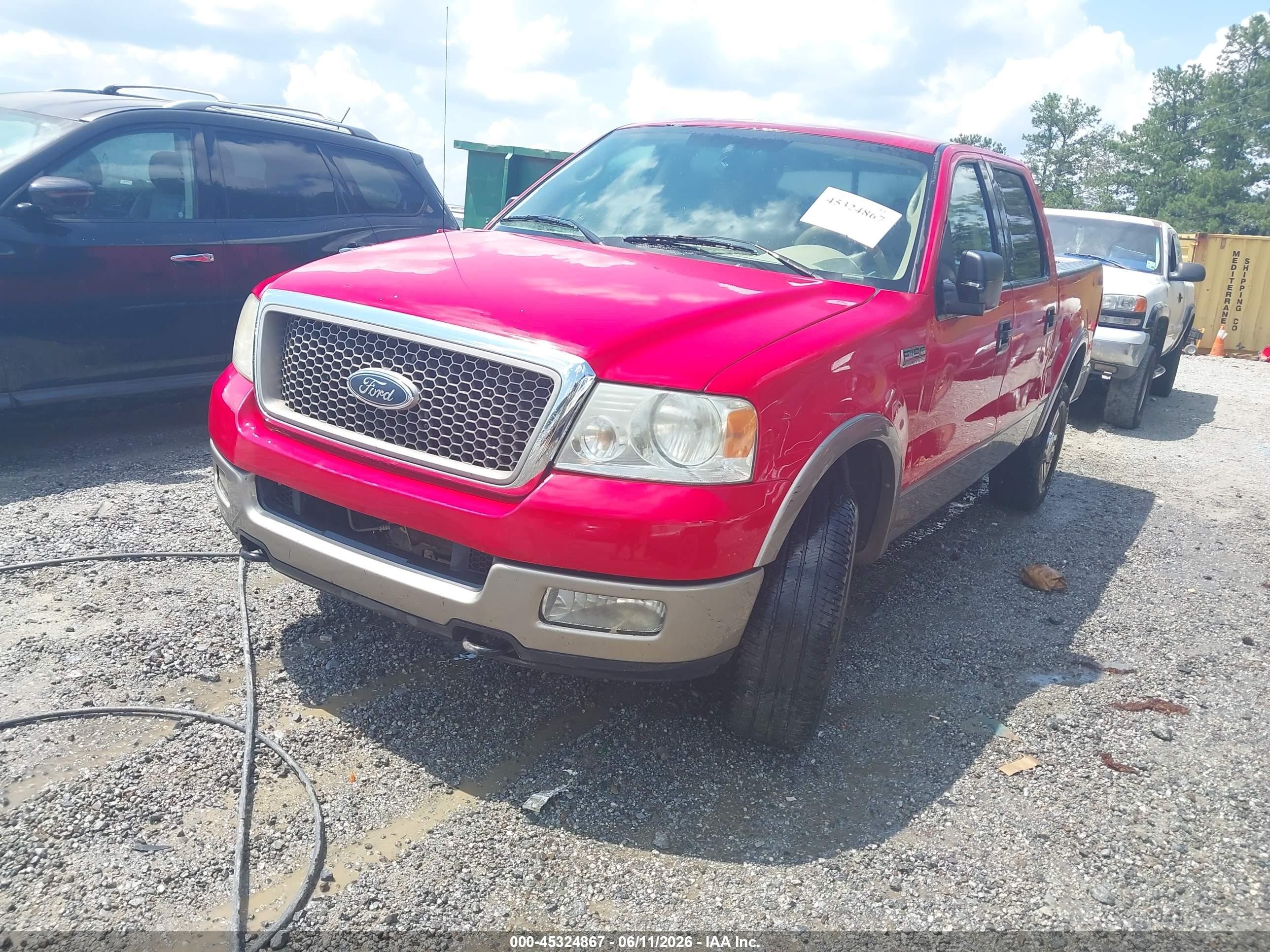 2005 Ford F-150 Fx4/lariat/xlt Red vin: 1FTPW14525KB82689