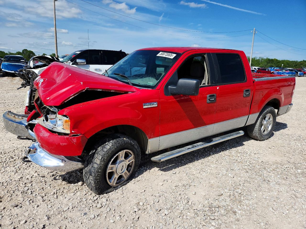 2005 Ford F150 Supercrew Красный vin: 1FTPW14525KC34872