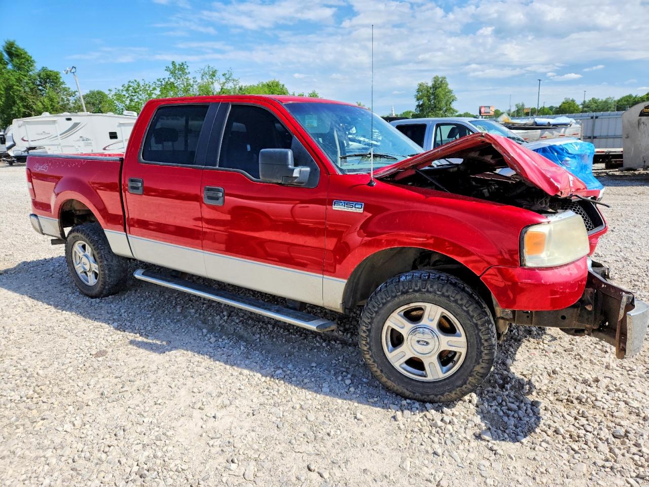 2005 Ford F150 Supercrew Красный vin: 1FTPW14525KC34872