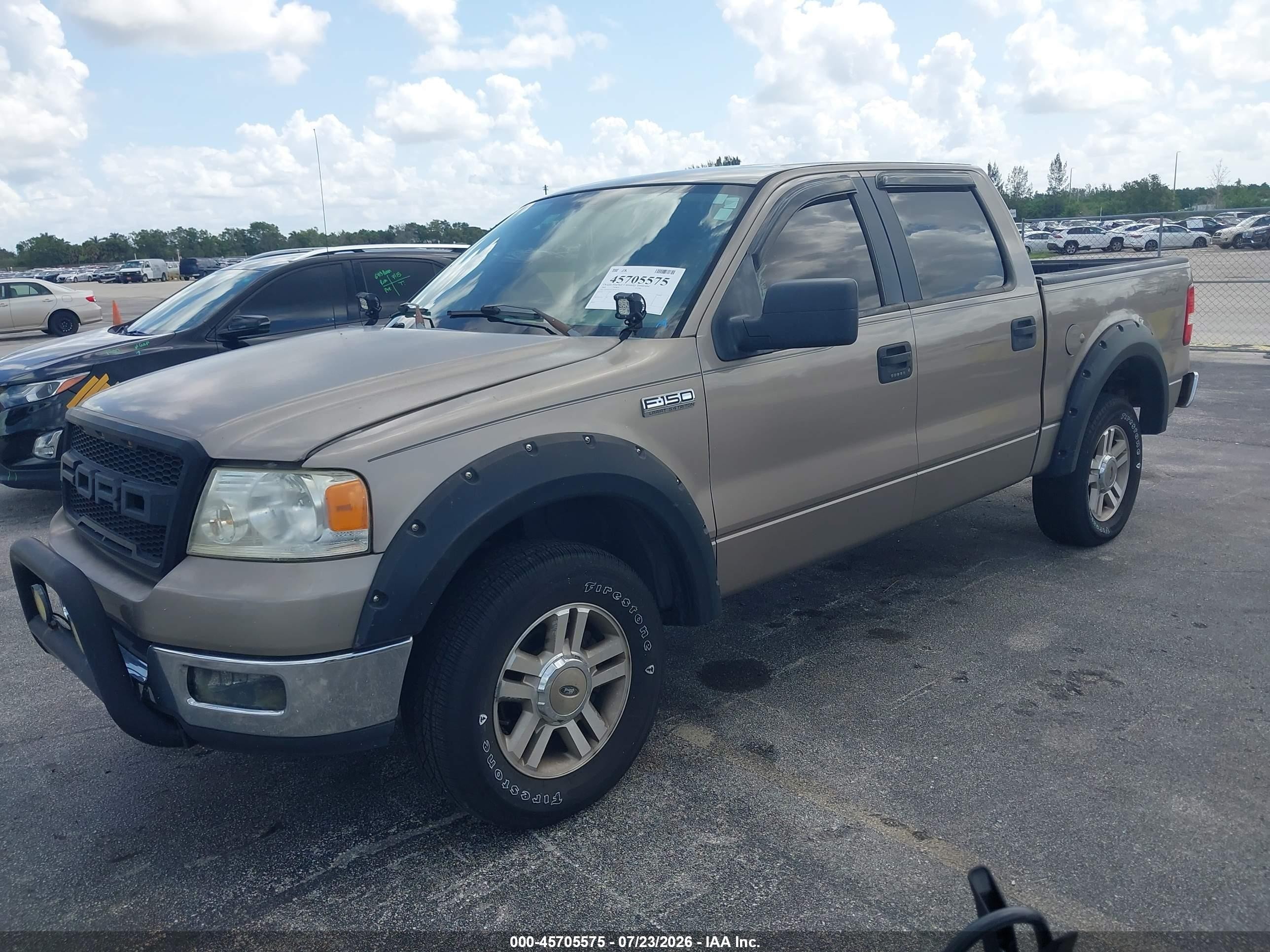 2005 Ford F-150 Fx4/lariat/xlt Tan vin: 1FTPW14525KD01115