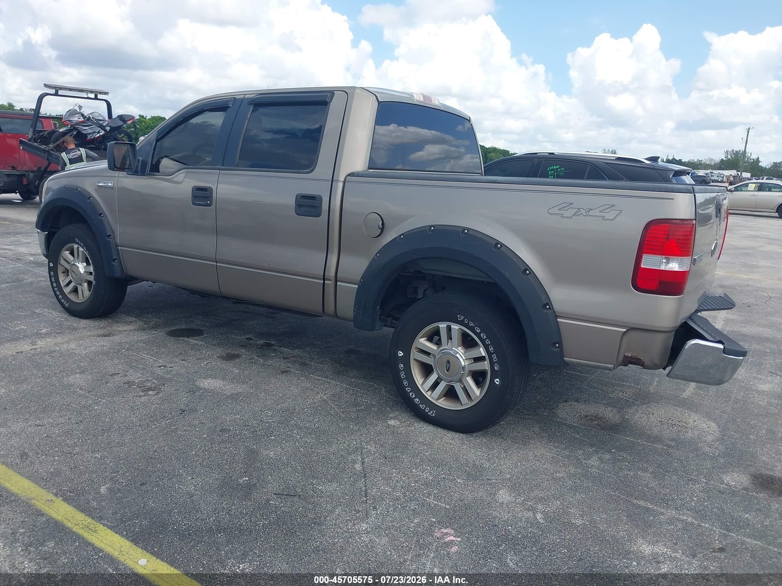 2005 Ford F-150 Fx4/lariat/xlt Tan vin: 1FTPW14525KD01115