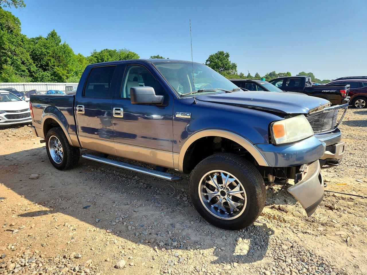 2005 Ford F150 Supercrew Blue vin: 1FTPW14525KE86282