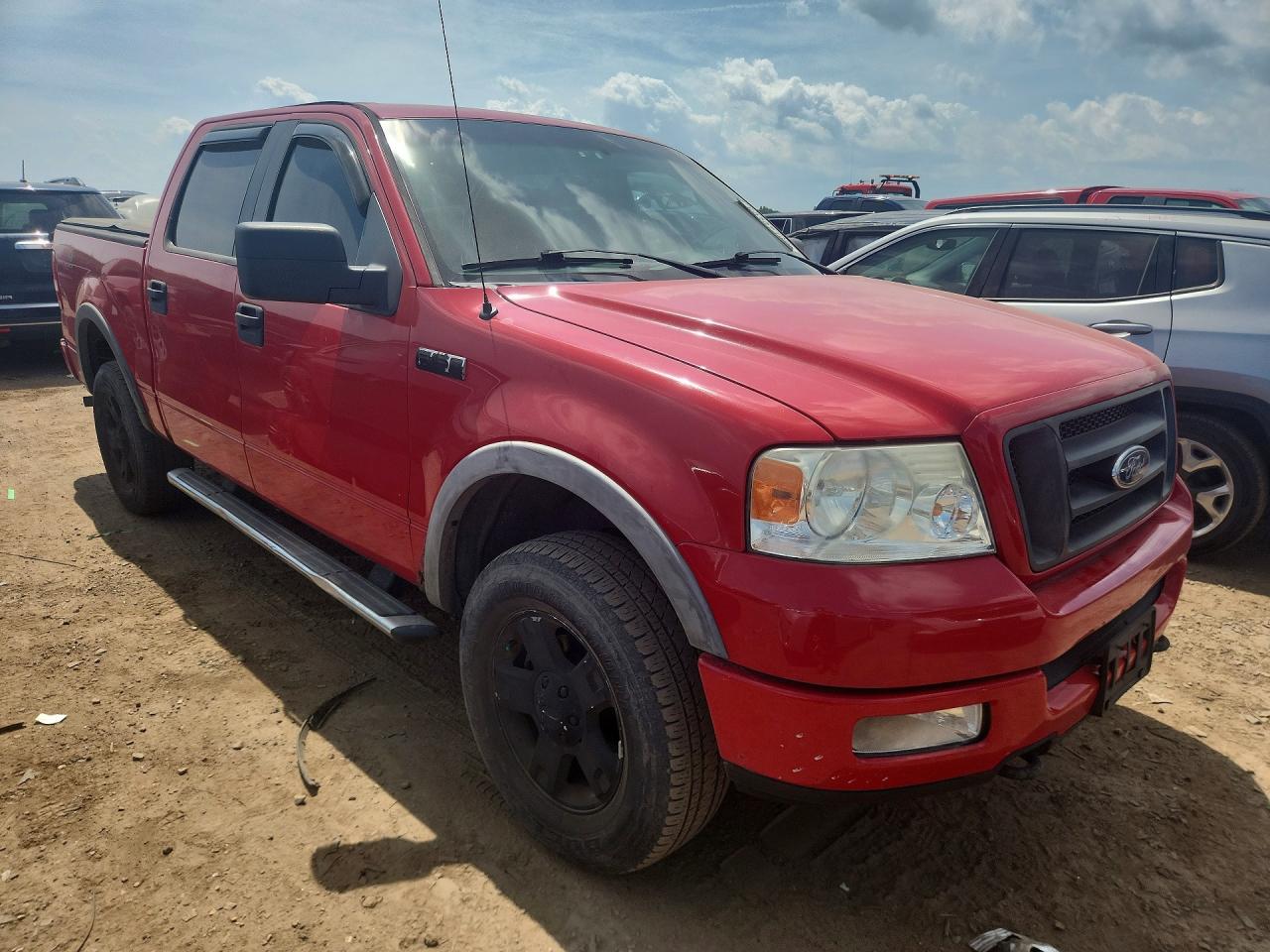 2005 Ford F-150 Red vin: 1FTPW14525KF06319