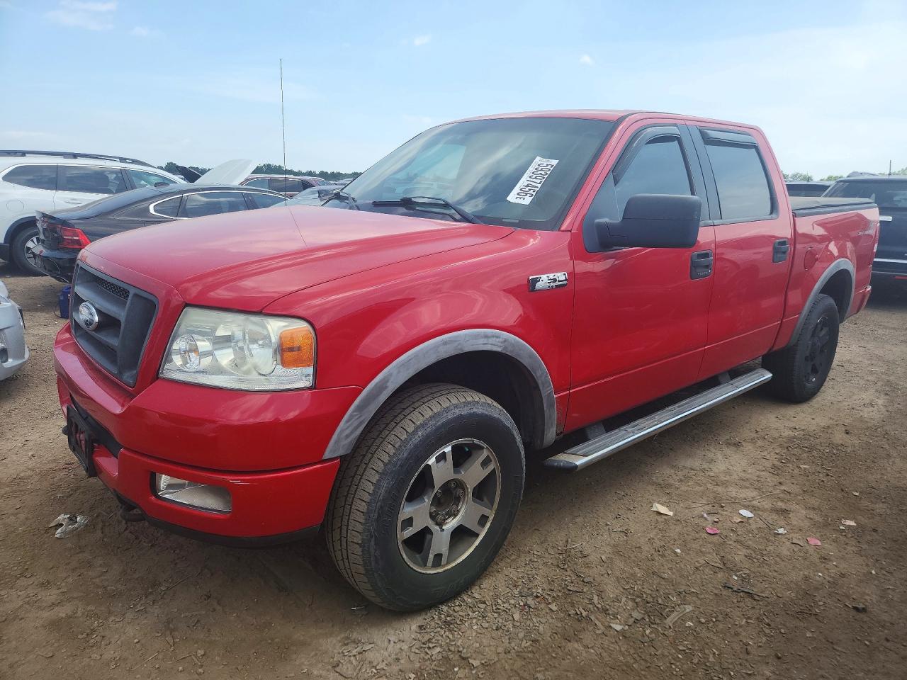 2005 Ford F-150 Red vin: 1FTPW14525KF06319