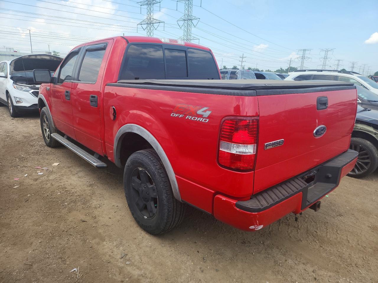2005 Ford F-150 Red vin: 1FTPW14525KF06319