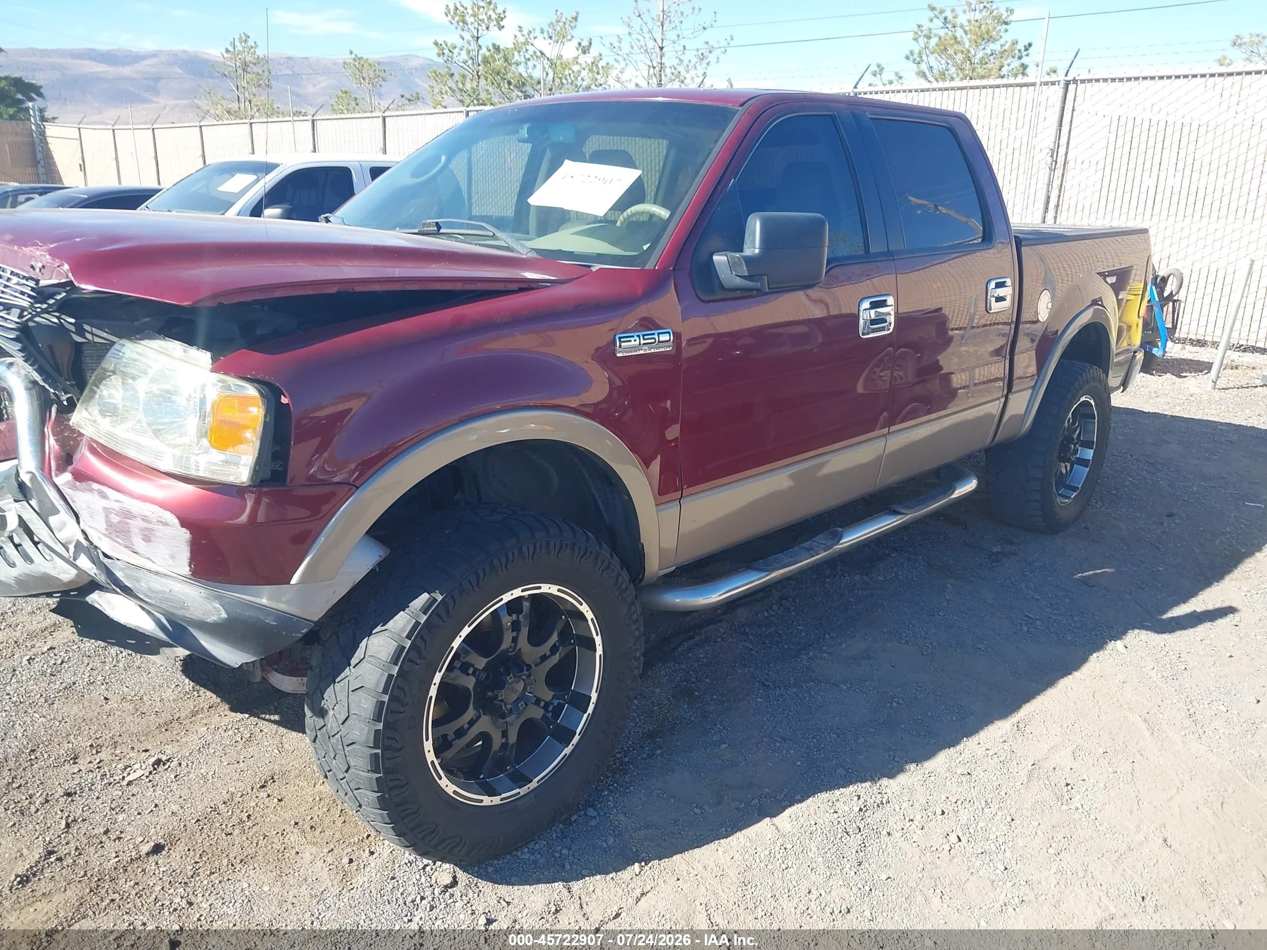 2006 Ford F-150 Fx4/lariat/xlt Red vin: 1FTPW14526KA93478