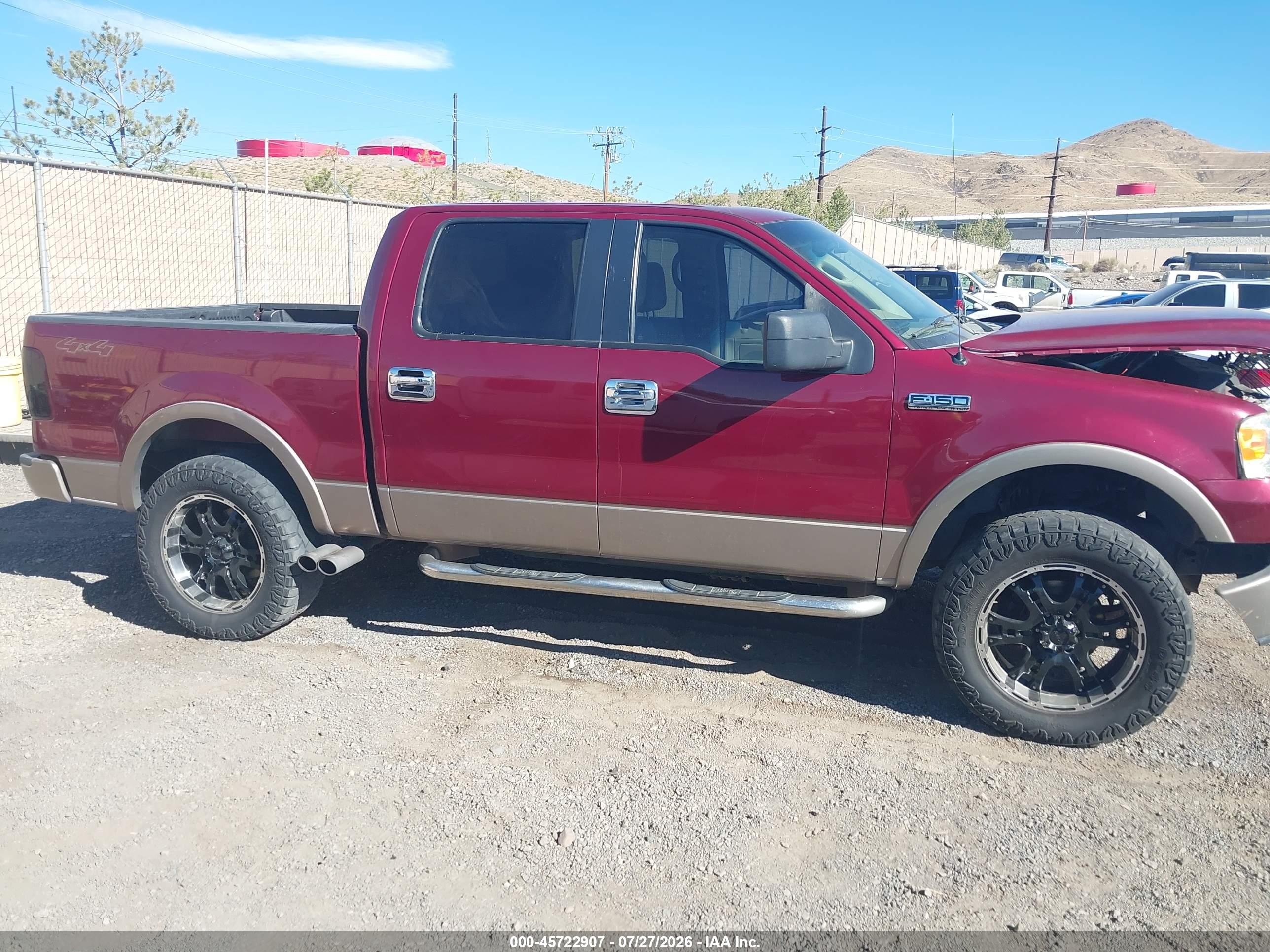 2006 Ford F-150 Fx4/lariat/xlt Red vin: 1FTPW14526KA93478