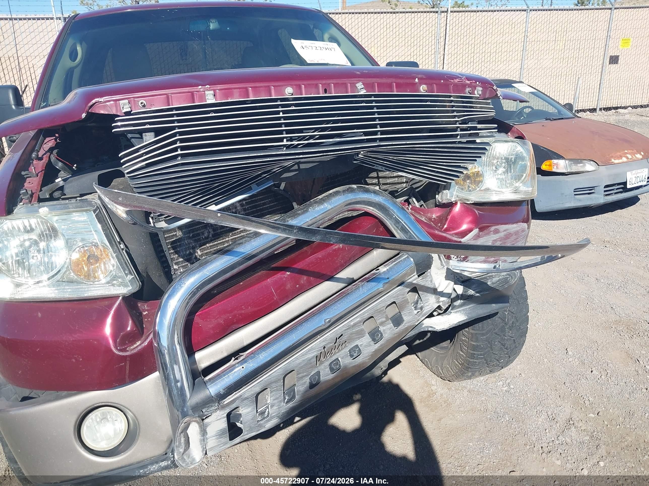 2006 Ford F-150 Fx4/lariat/xlt Red vin: 1FTPW14526KA93478