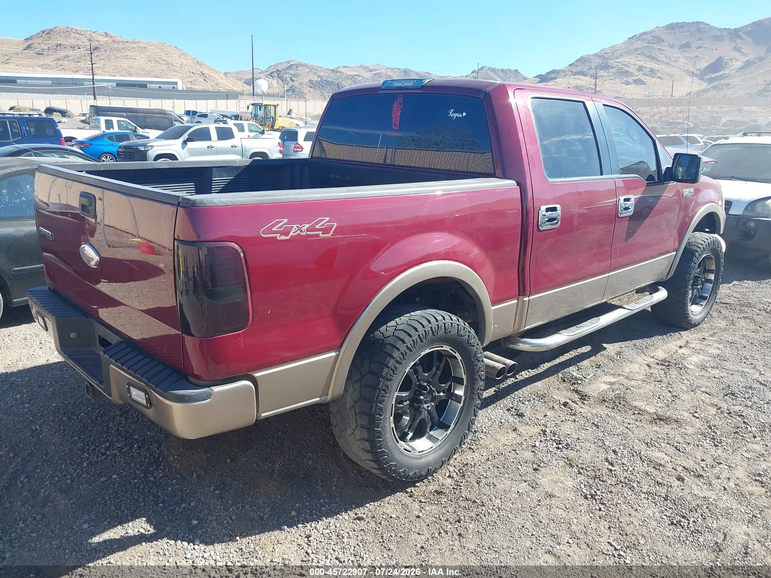 2006 Ford F-150 Fx4/lariat/xlt Red vin: 1FTPW14526KA93478