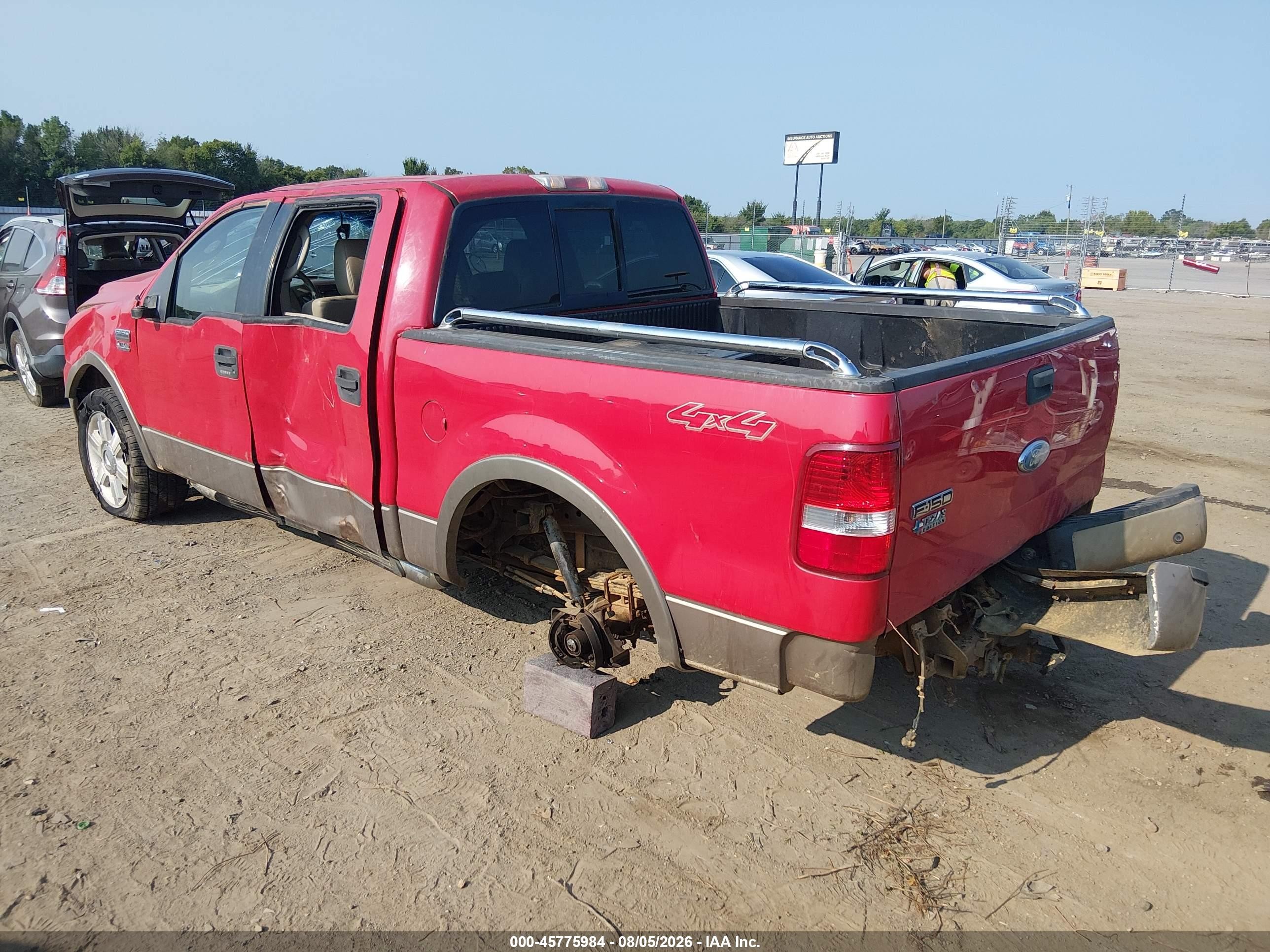 2006 Ford F-150 Fx4/lariat/xlt Красный vin: 1FTPW14526KB84508